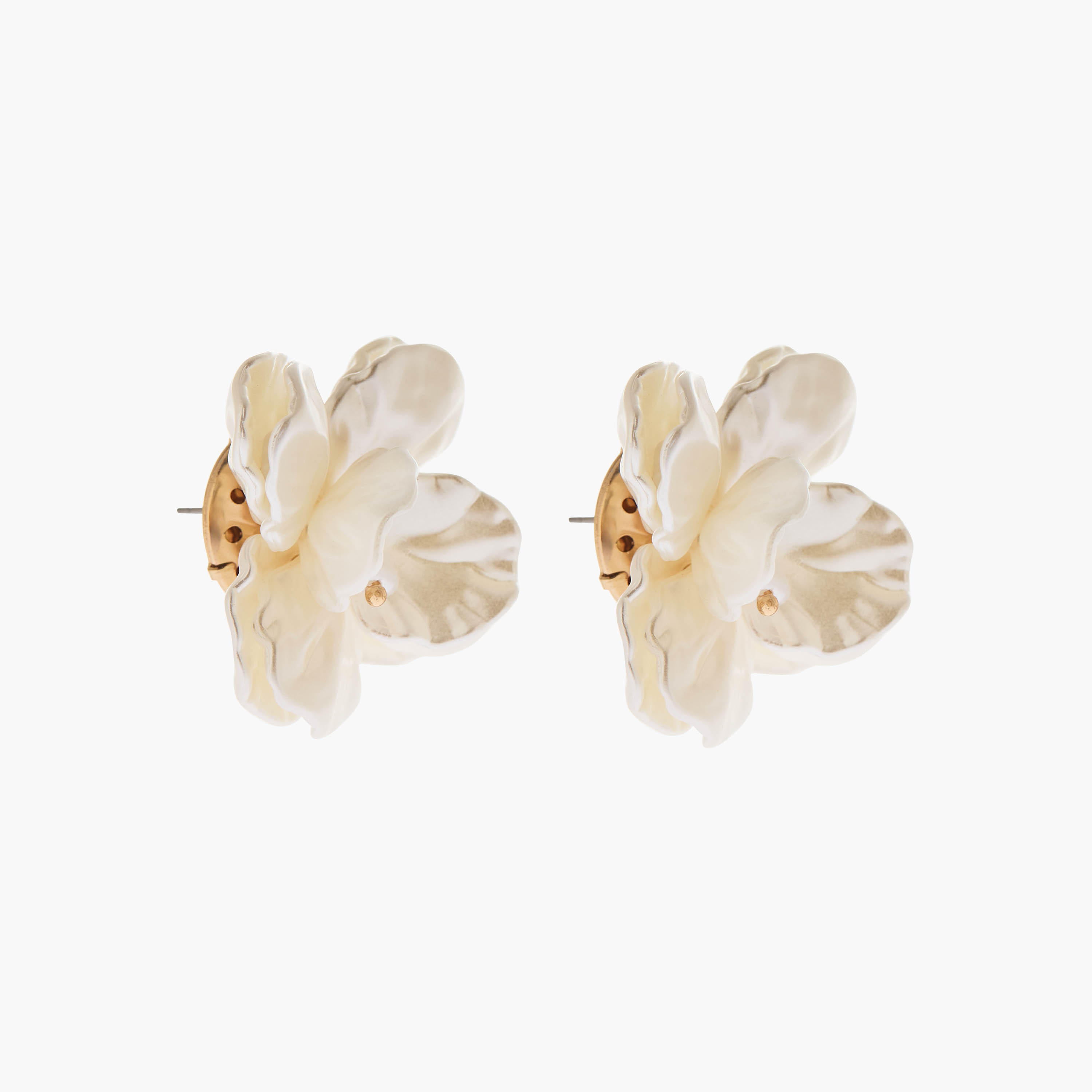 Floral Shaped Stud Earrings with Pushback Closure-women-watchesandjewellery-jewellery-earrings-image-2