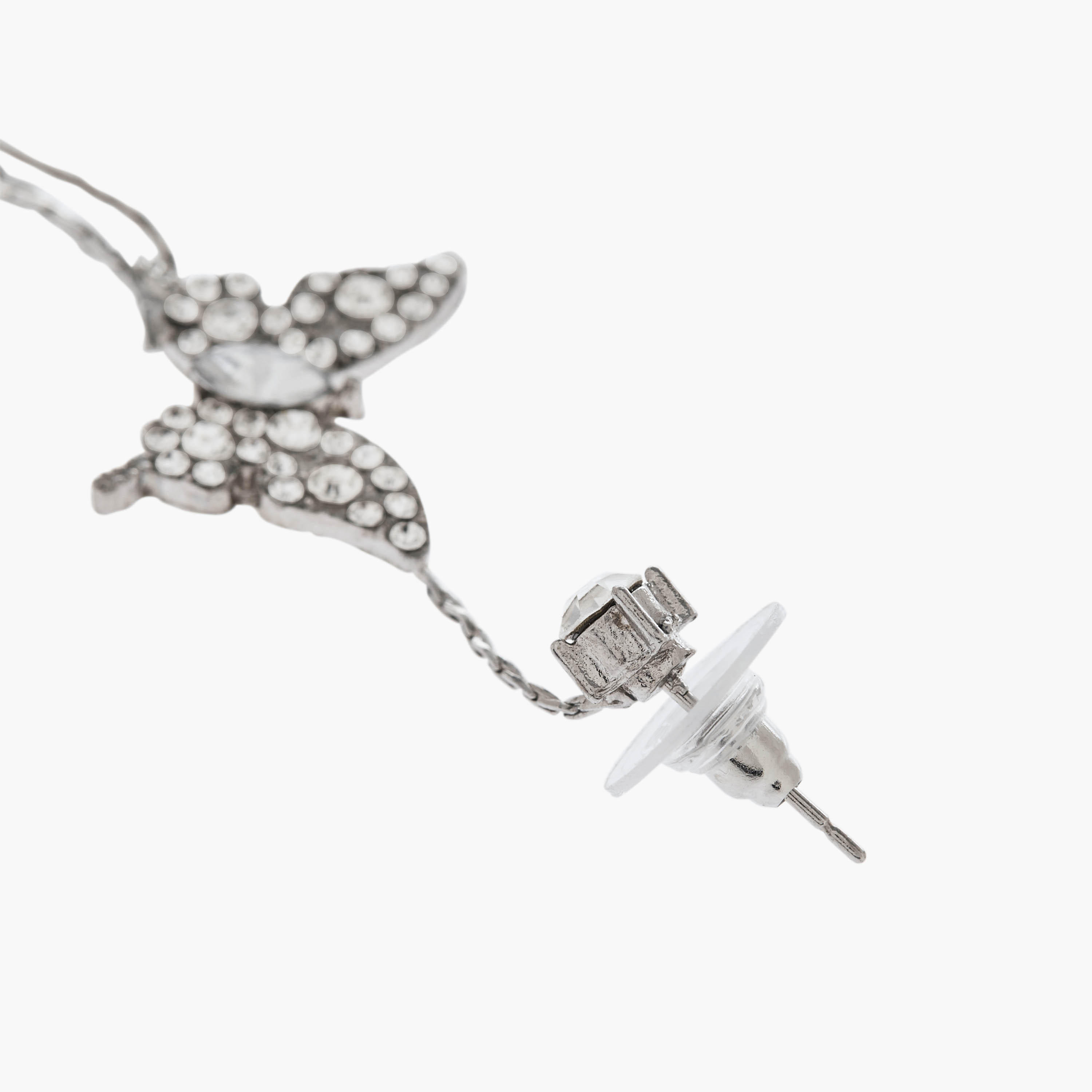 Metallic Butterfly Embellished Earrings with Pushback Closure-women-watchesandjewellery-jewellery-earrings-image-7