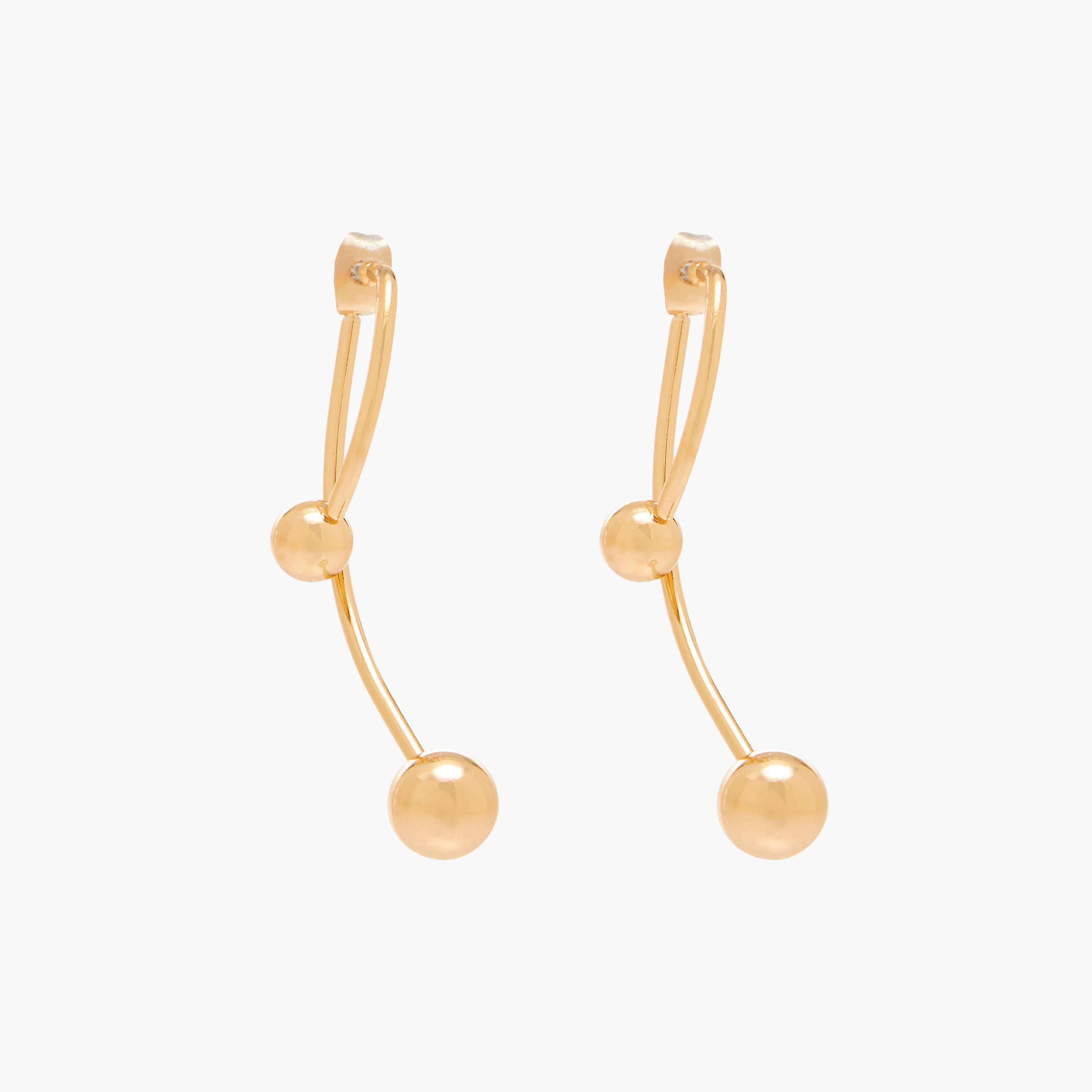 Metallic Drop Earrings with Pushback Closure-women-watchesandjewellery-jewellery-earrings-image-1