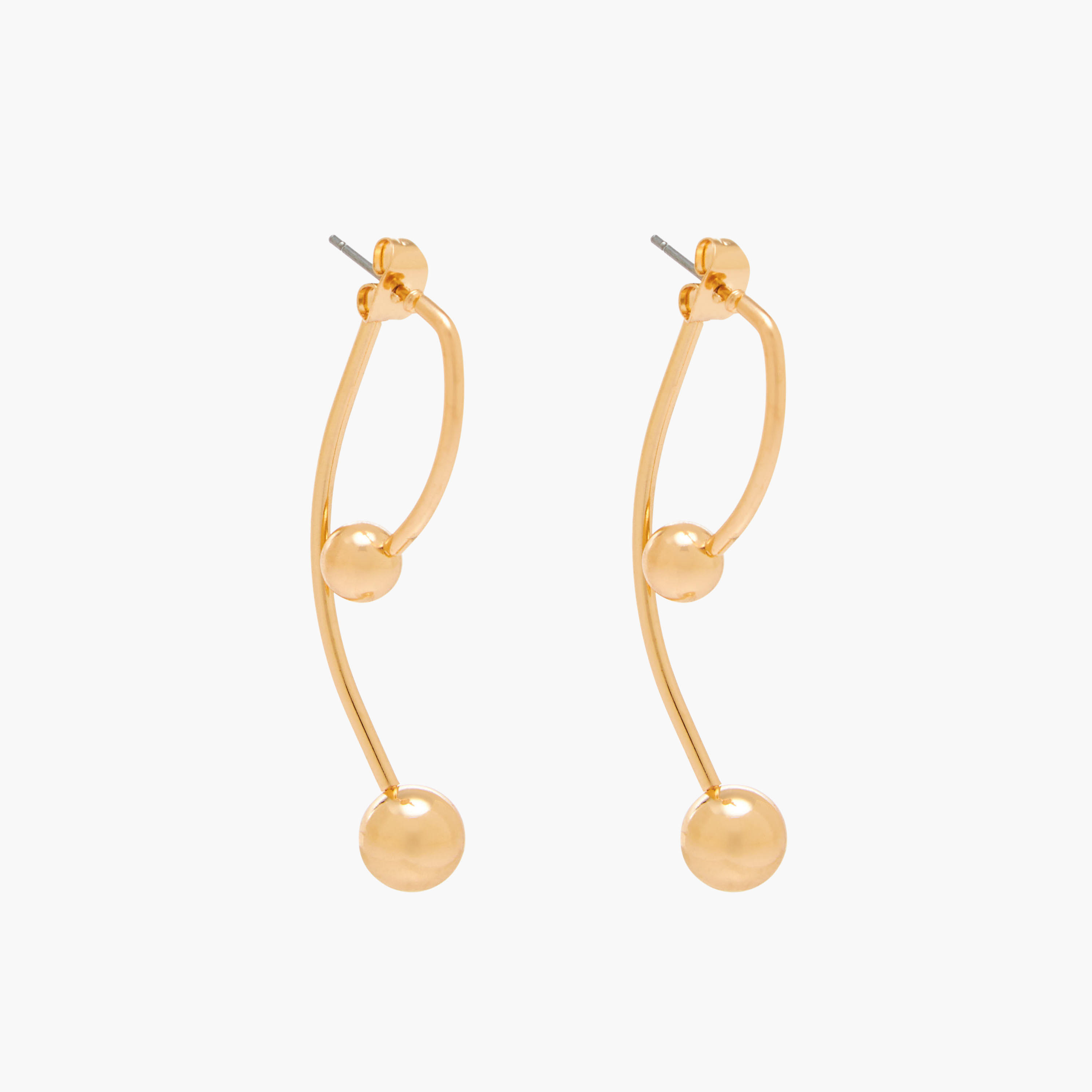 Metallic Drop Earrings with Pushback Closure-women-watchesandjewellery-jewellery-earrings-image-2