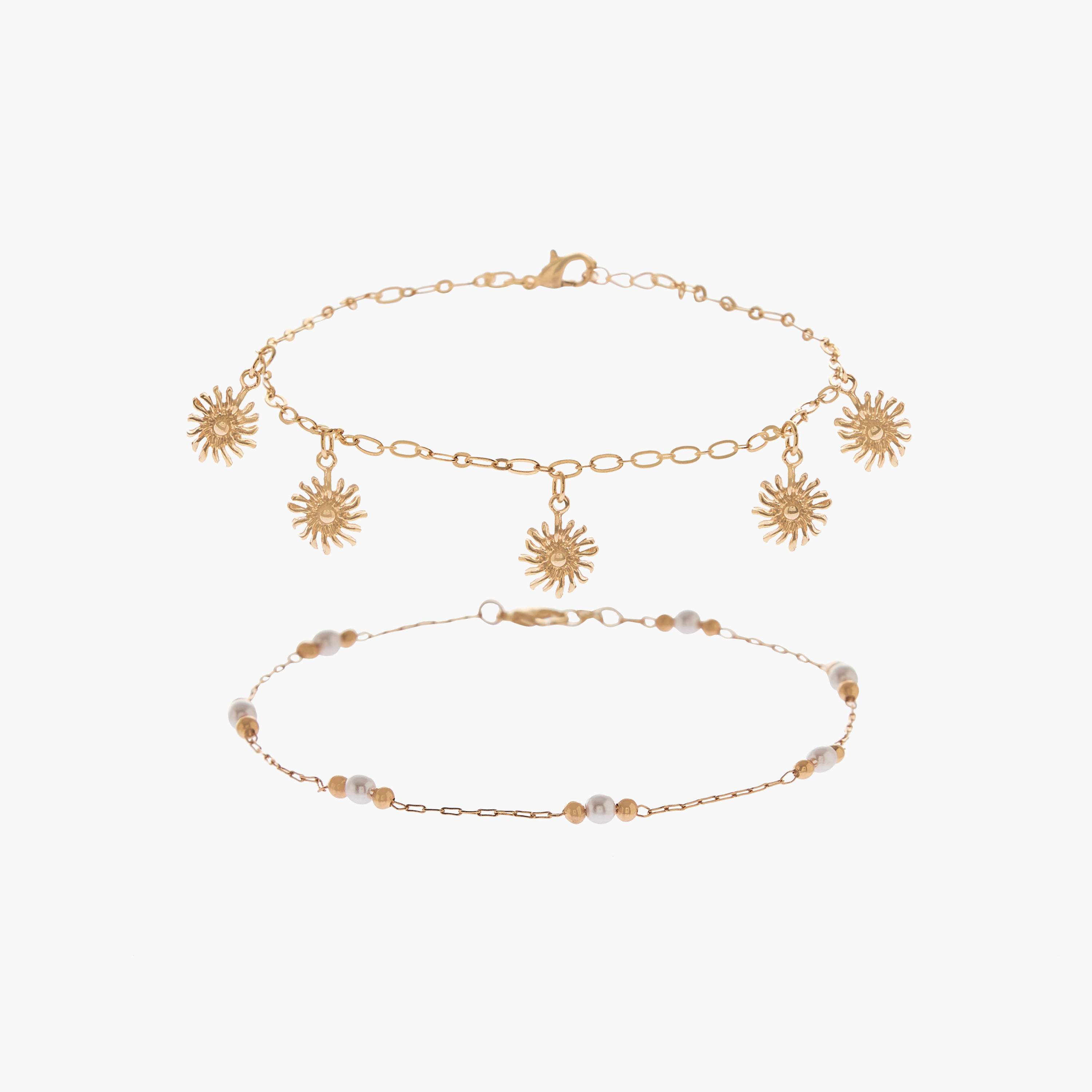 Pack of 2 Metallic Embellished Anklet-women-watchesandjewellery-jewellery-anklets-image-1