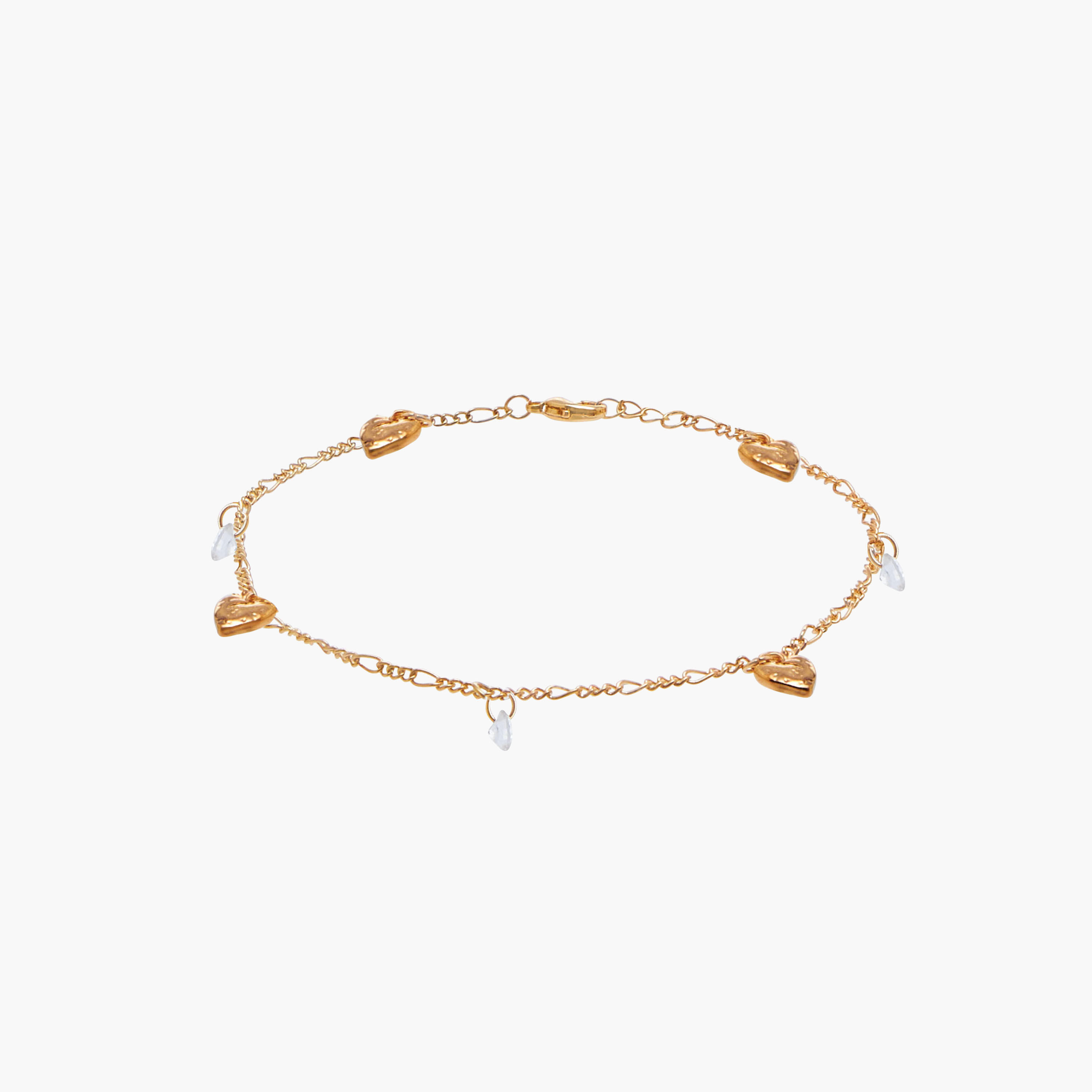 Pack of 2 Metallic Heart Charm Detail Anklet-women-watchesandjewellery-jewellery-anklets-image-3