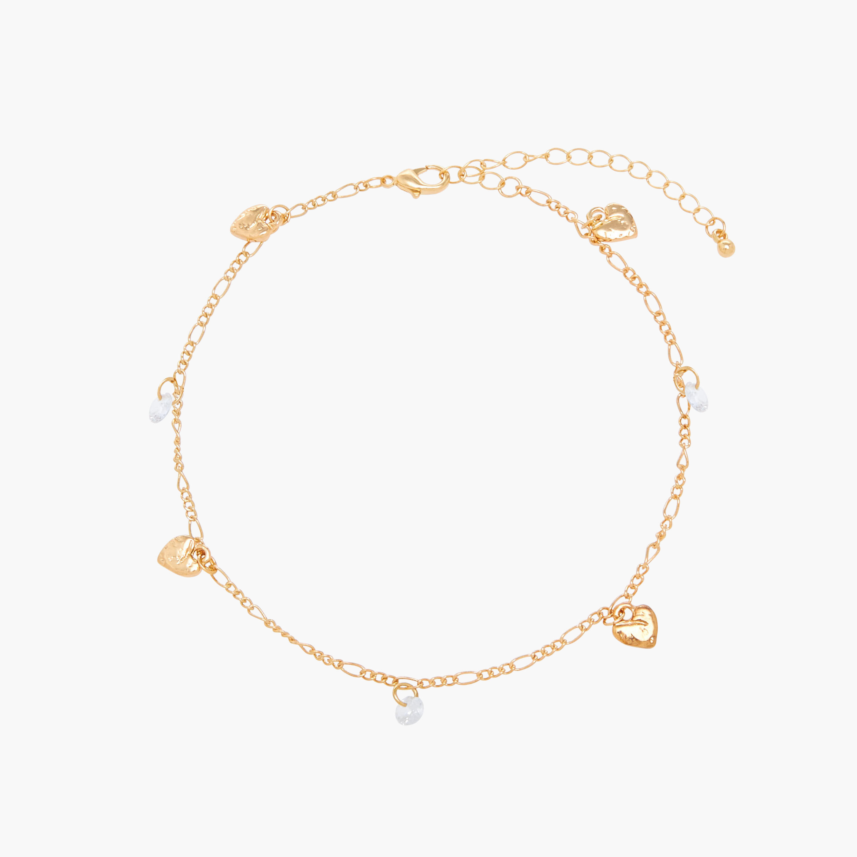 Pack of 2 Metallic Heart Charm Detail Anklet-women-watchesandjewellery-jewellery-anklets-image-5