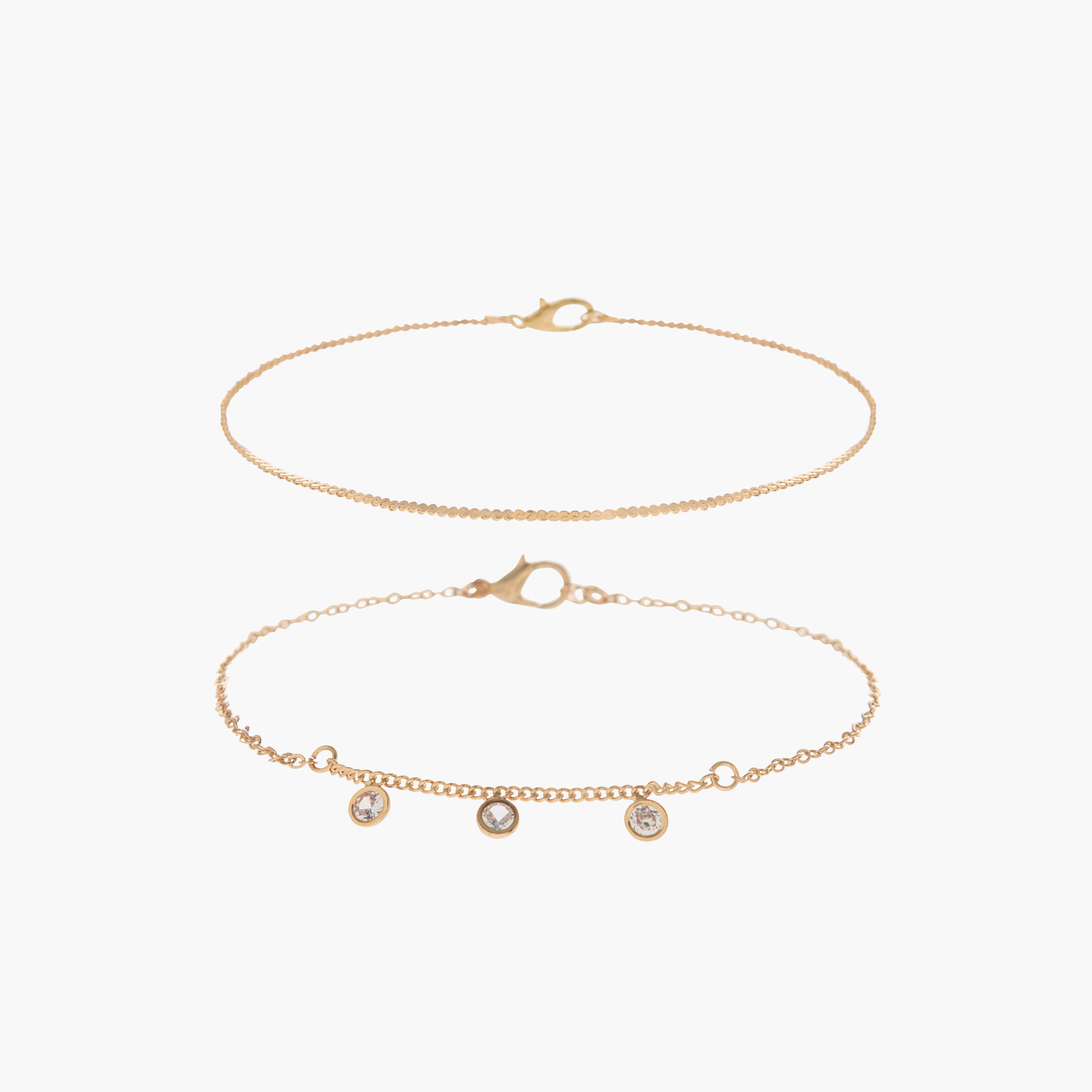 Pack of 2 Metallic Embellished Anklet-women-watchesandjewellery-jewellery-anklets-image-1