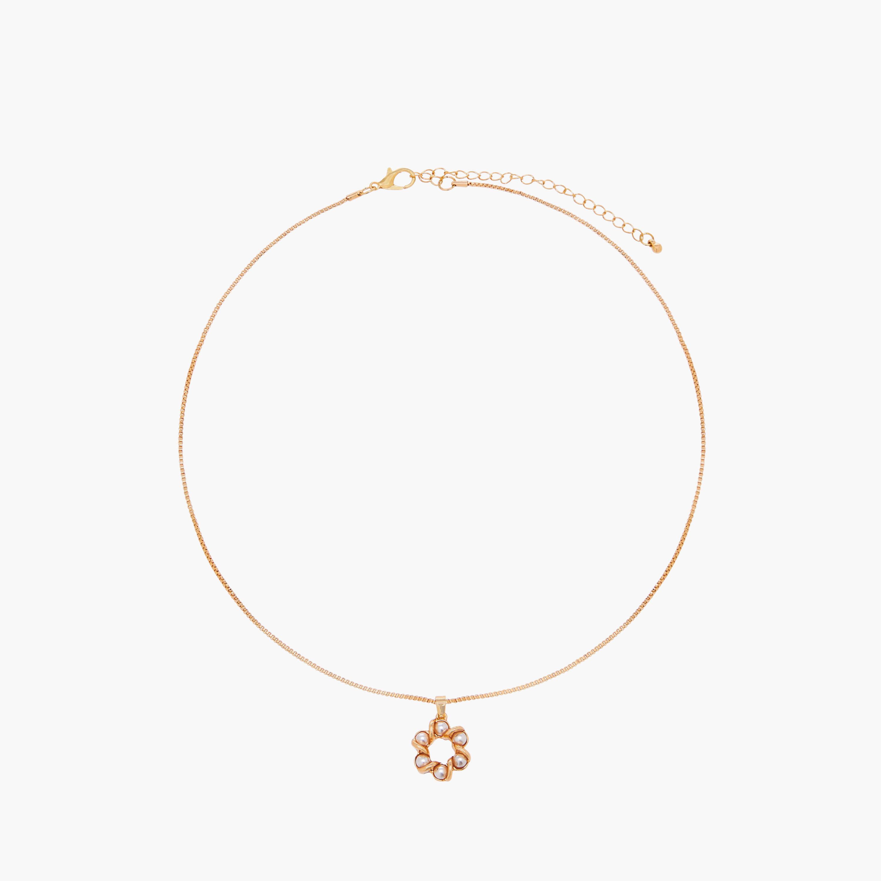 Metal Pearl Embellished Pendant Necklace and Earrings-women-watchesandjewellery-jewellery-jewellerysets-image-2