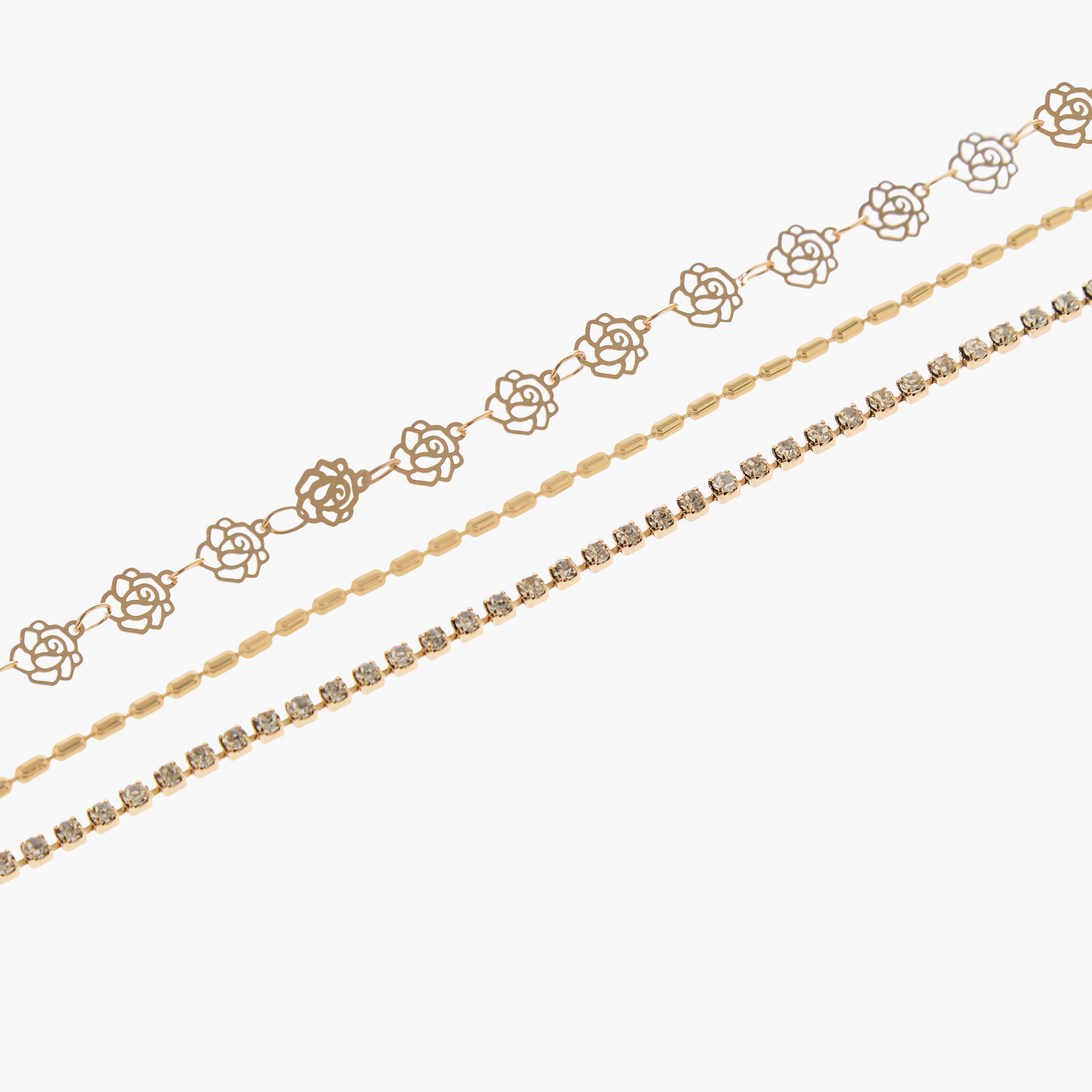 Pack of 3 Metallic Filigree and Embellished Design Anklet-women-watchesandjewellery-jewellery-anklets-image-9