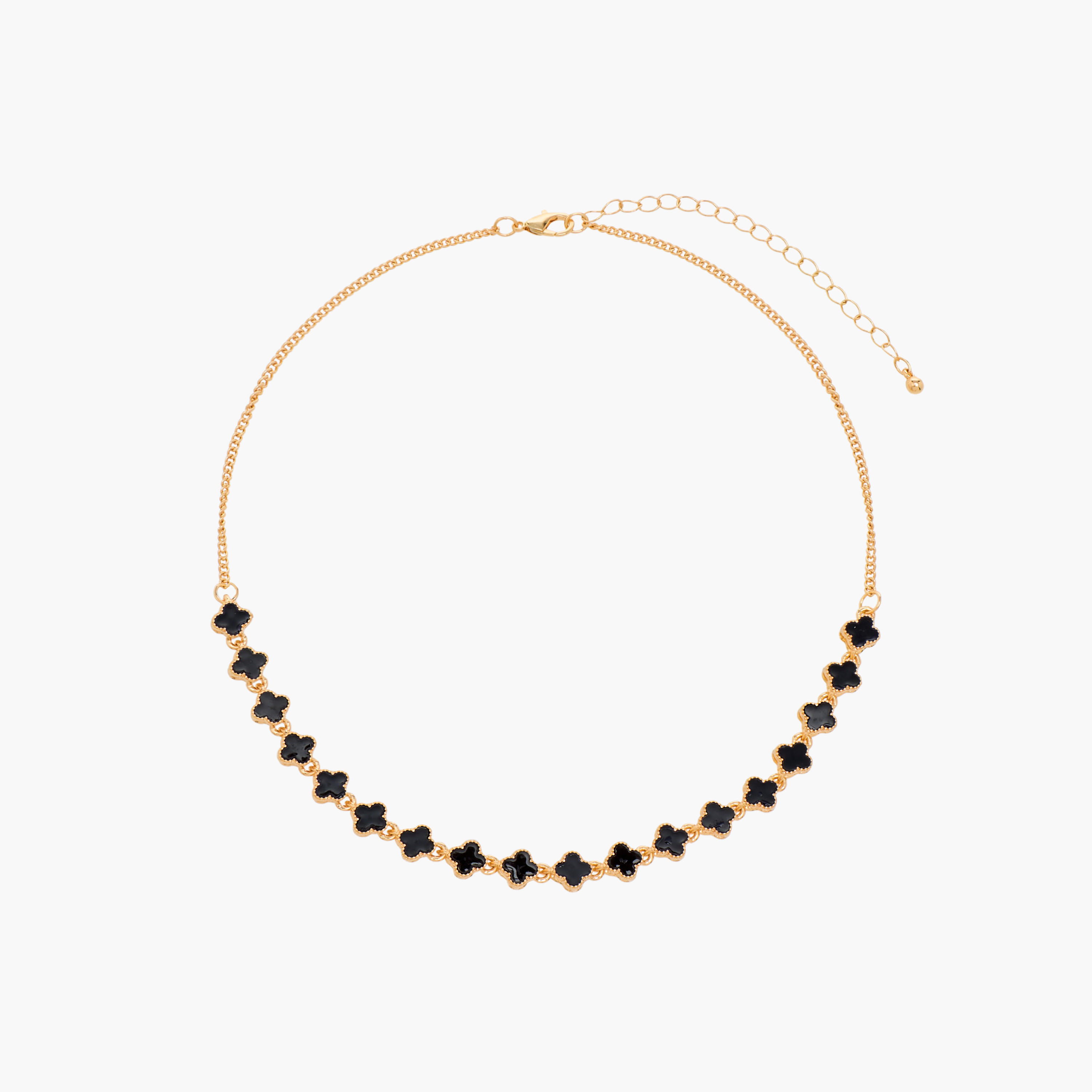 Gold Tone Necklace with Floral Embellishment-women-watchesandjewellery-jewellery-necklacesandpendants-image-1