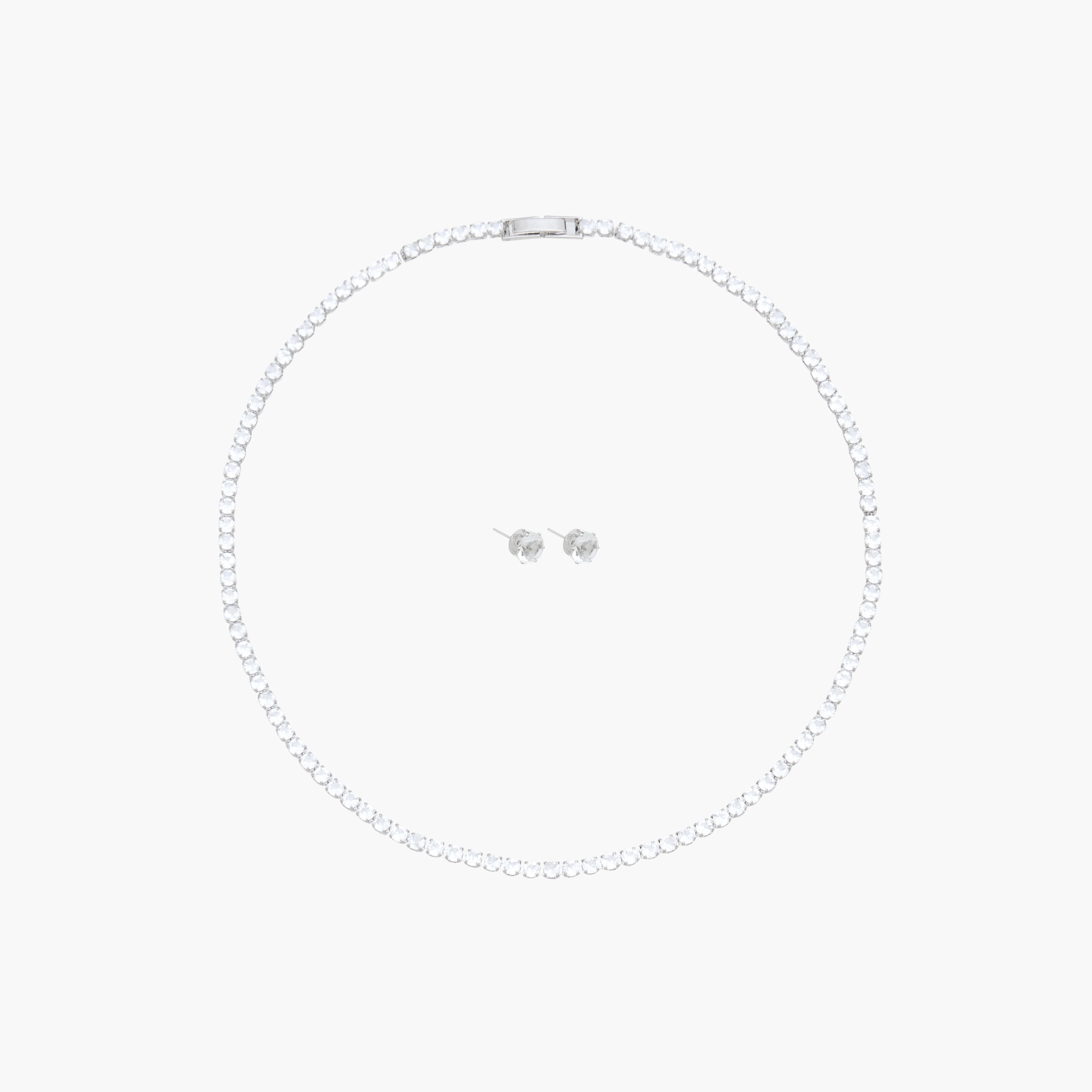 طقم عقد وحلق قطعتين بتزيينات حجر-women-watchesandjewellery-jewellery-jewellerysets-image-1