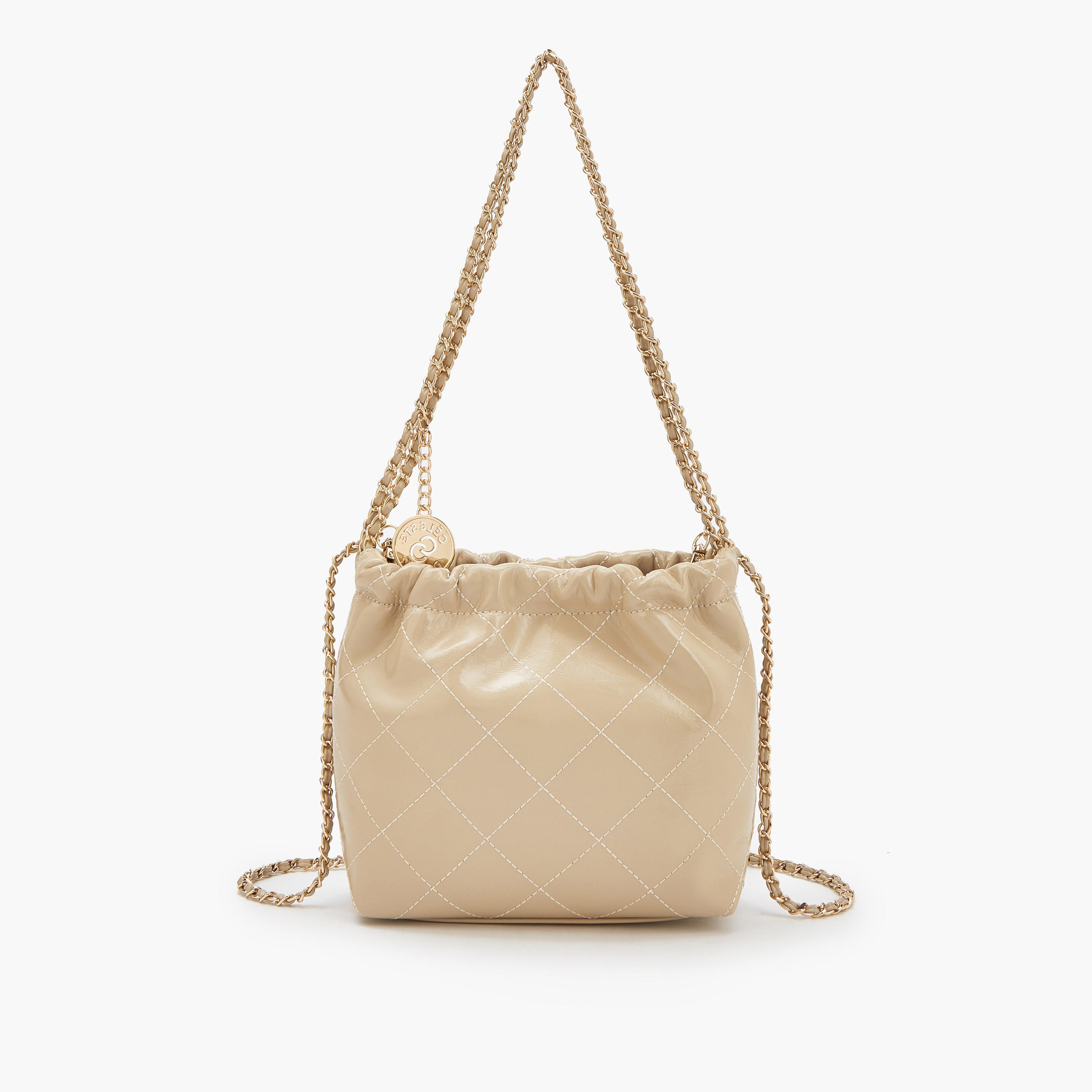 Celeste Quilted Shoulder Bag with Chain Accent Strap-women-bagsandwallets-handbags-image-1