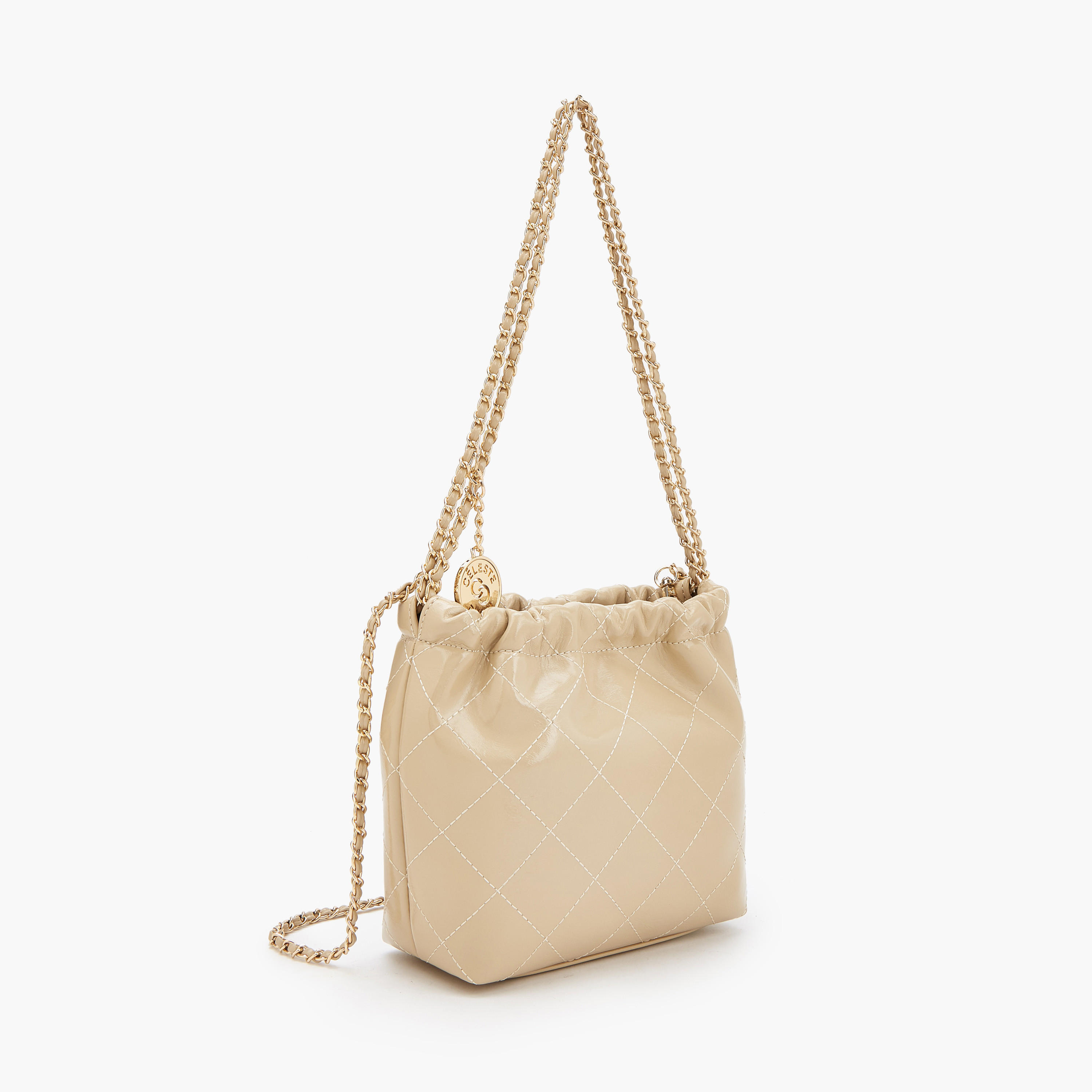 Celeste Quilted Shoulder Bag with Chain Accent Strap-women-bagsandwallets-handbags-image-4