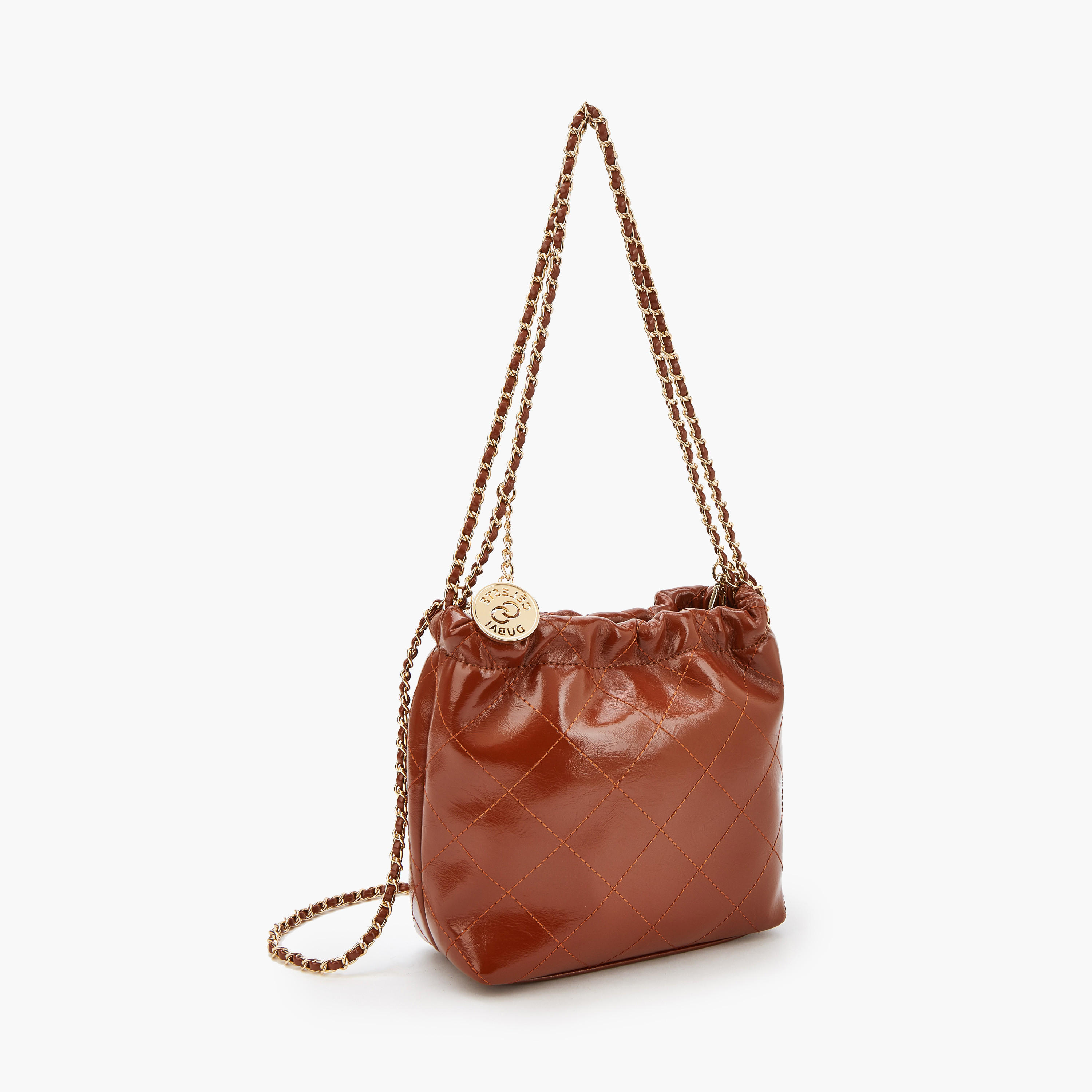 شنطة كتف مبطنة بحزام مزين بسلسلة من سيليست-women-bagsandwallets-handbags-image-3