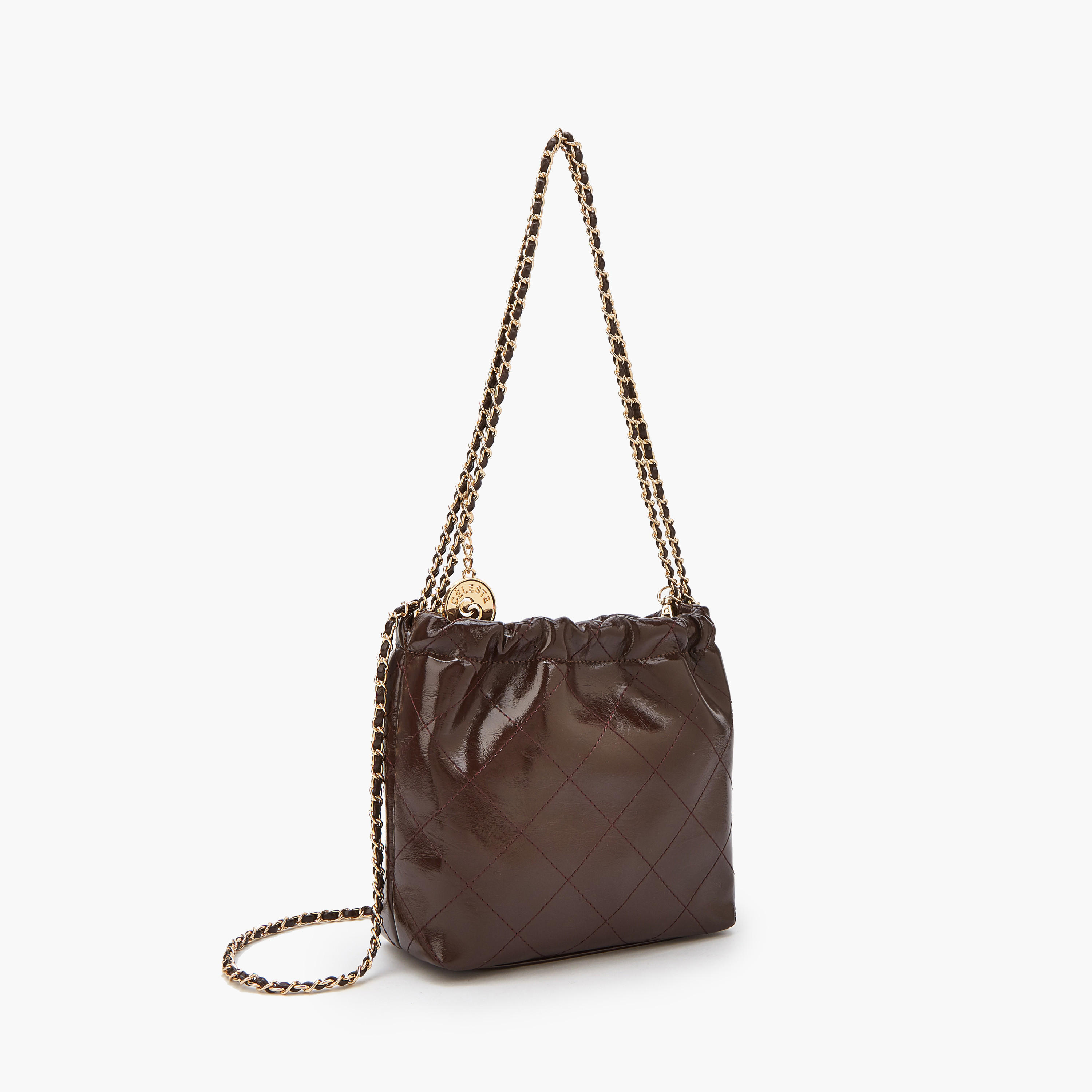 Celeste Quilted Shoulder Bag with Chain Accent Strap-women-bagsandwallets-handbags-image-4