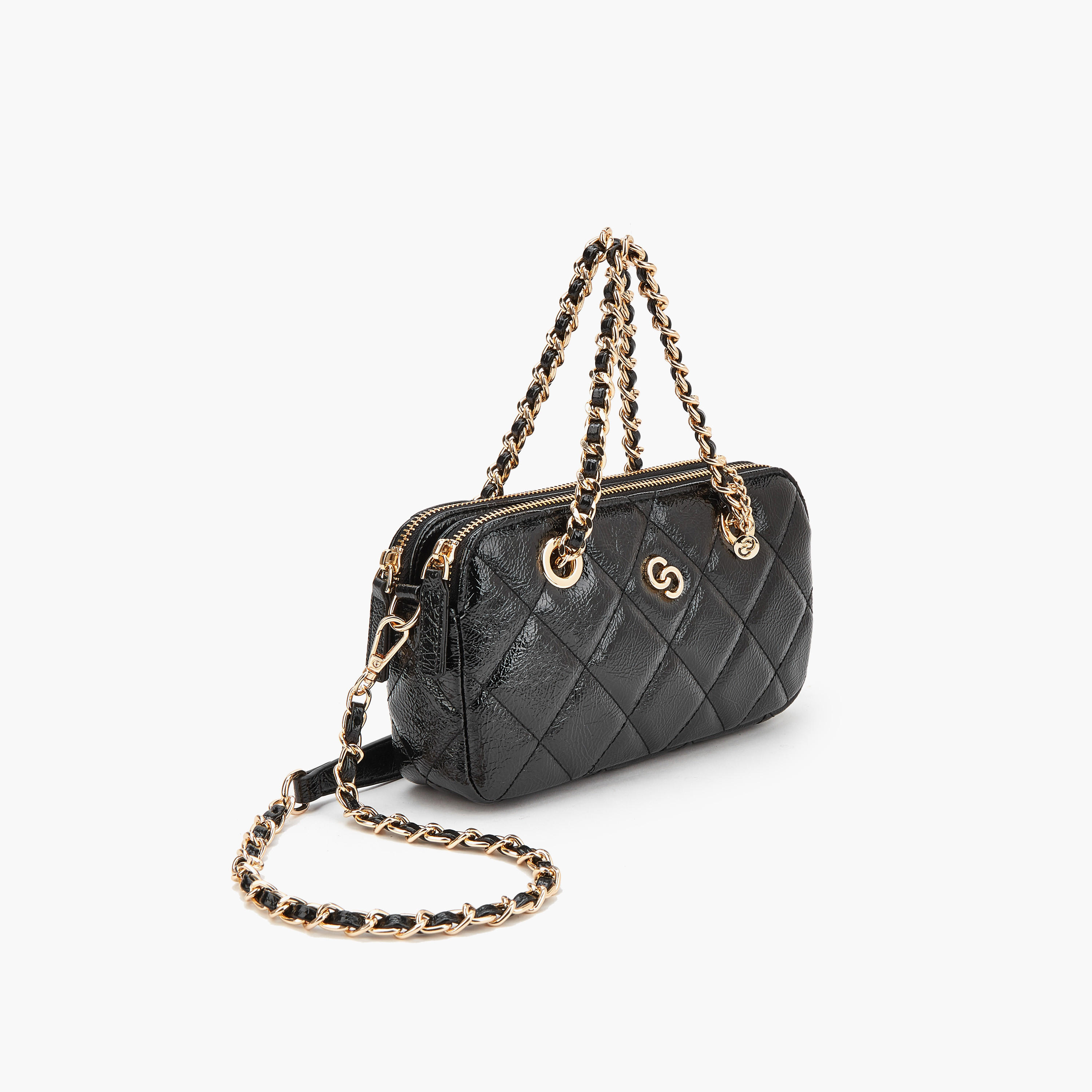 Celeste Quilted Crossbody Bag with Chain Accent Strap-women-bagsandwallets-handbags-image-3