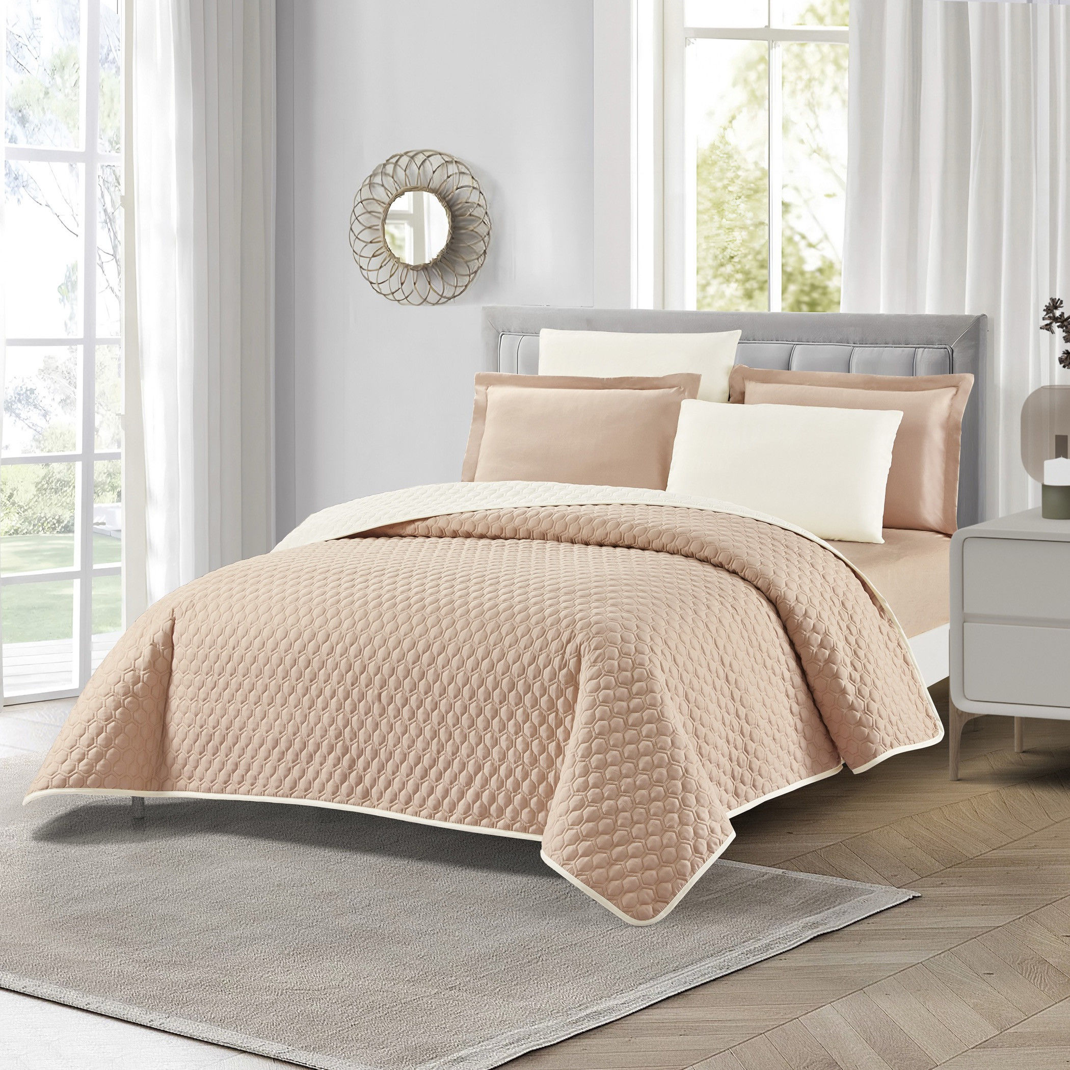 Unique Home All Season Premium 4-Piece Twin Bedspread Set - 230x170 cms-household-bedding-comfortersandbedspreads-bedspreads-image-1