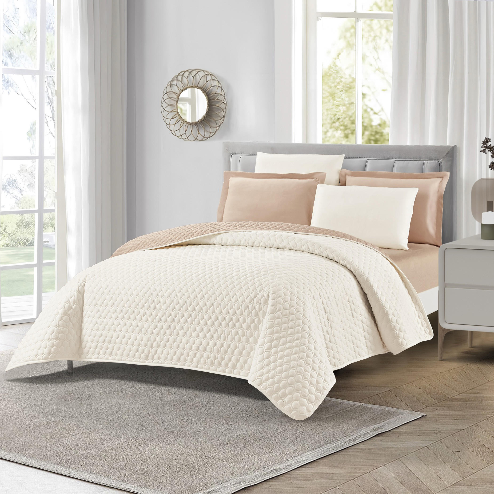 Unique Home All Season Premium 4-Piece Twin Bedspread Set - 230x170 cms-household-bedding-comfortersandbedspreads-bedspreads-image-2