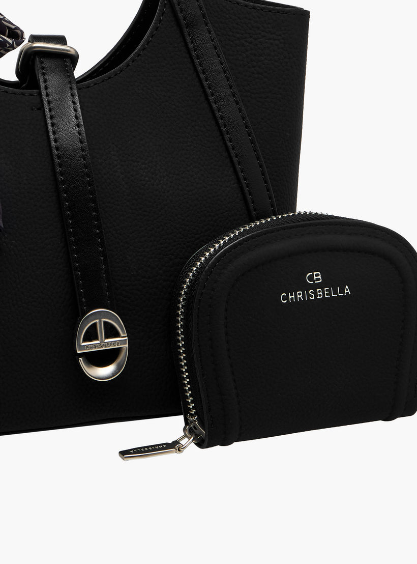 Chrisbella Scarf Accent Tote Bag with Pouch-women-bagsandwallets-handbags-image-5