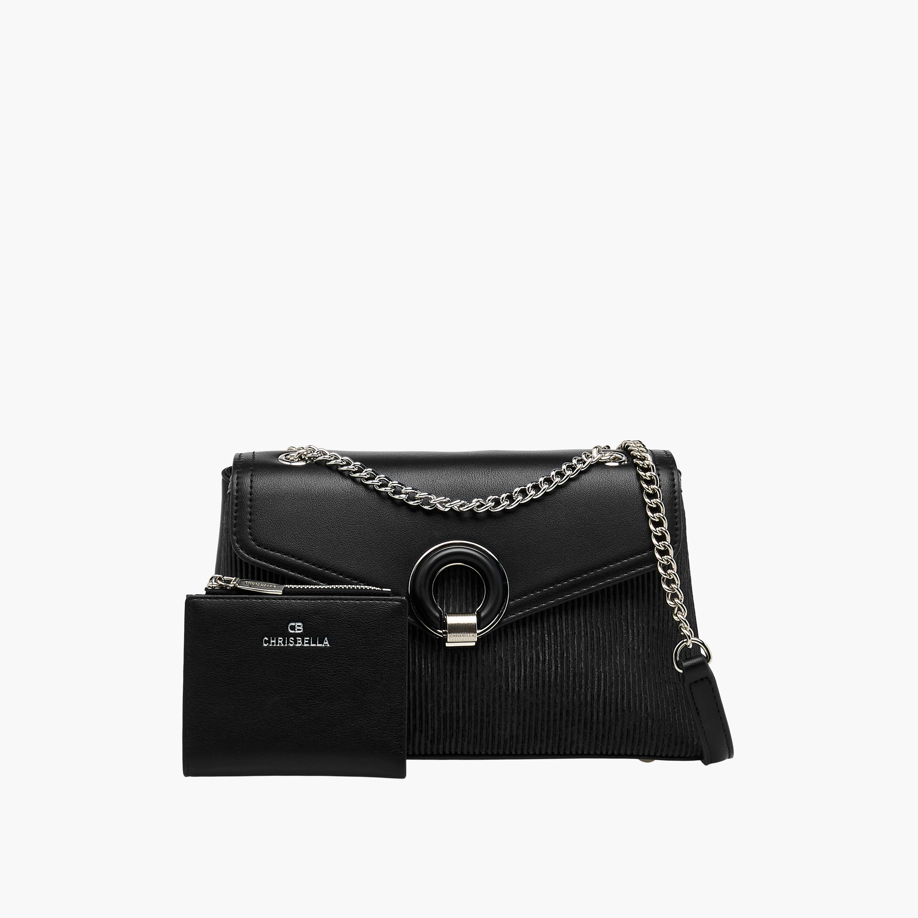 شنطة كروس بودي بارزة الملمس مع محفظة من كريسبيلا-women-bagsandwallets-handbags-image-1