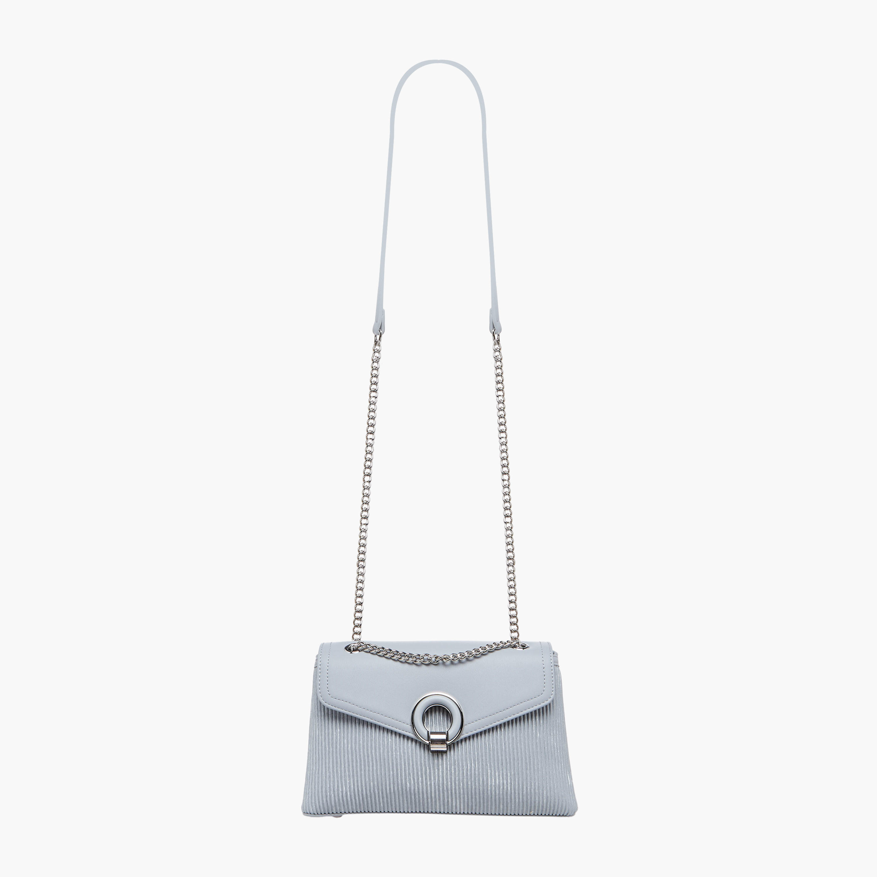 شنطة كروس بودي مضلعة بحزام سلسلة وشنطة صغيرة من كريسبيلا-women-bagsandwallets-handbags-image-3