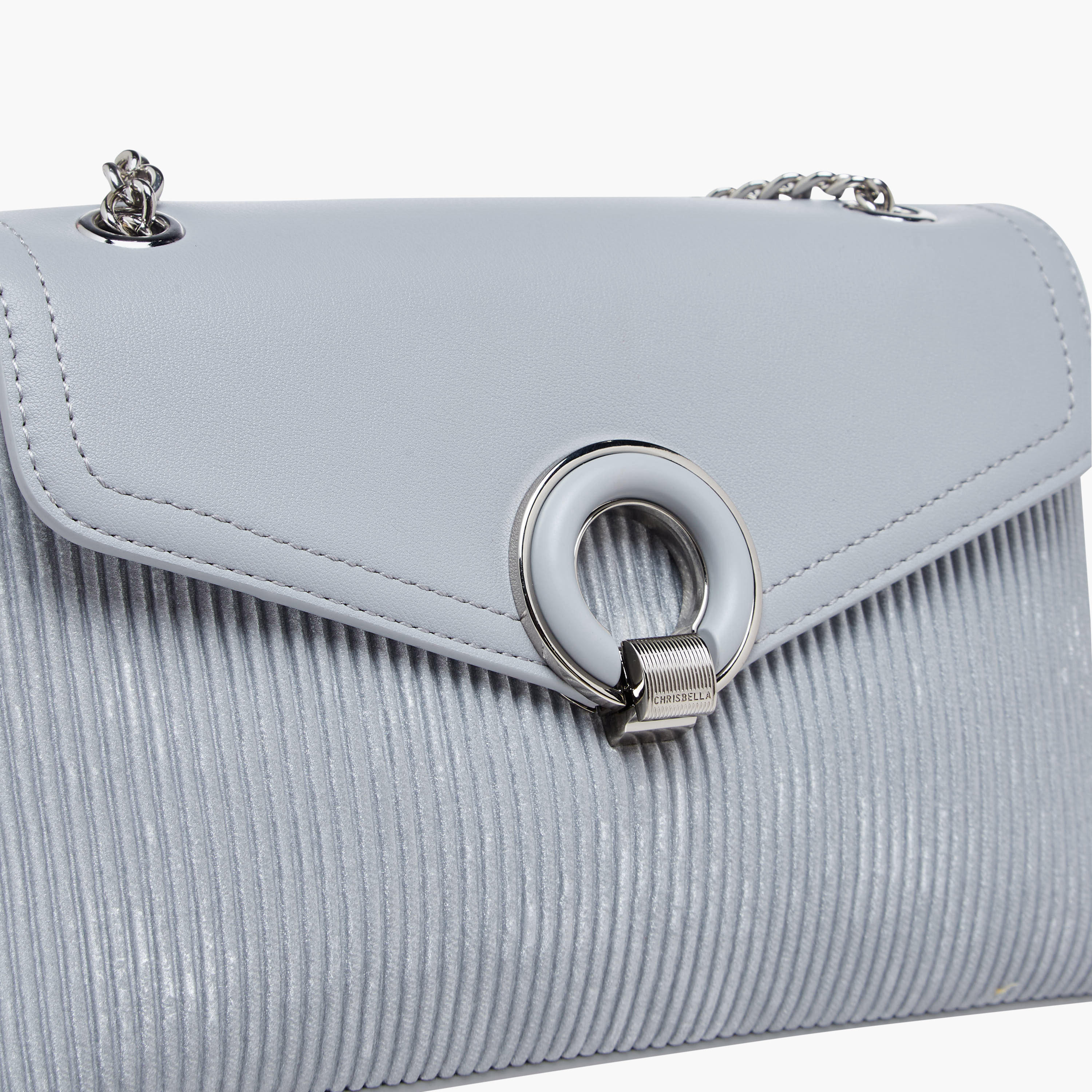 شنطة كروس بودي مضلعة بحزام سلسلة وشنطة صغيرة من كريسبيلا-women-bagsandwallets-handbags-image-7