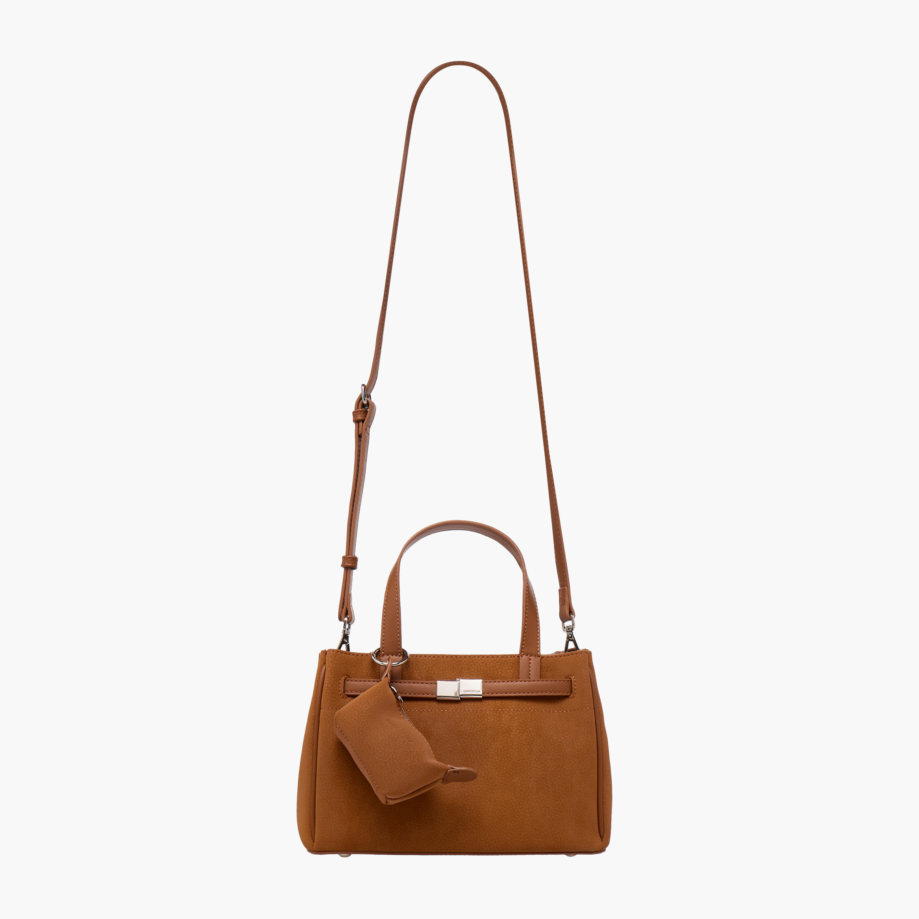 شنطة كروس بودي سادة بحزام قابل للتعديل مع شنطة صغيرةمن كريسبيلا-women-bagsandwallets-handbags-image-3