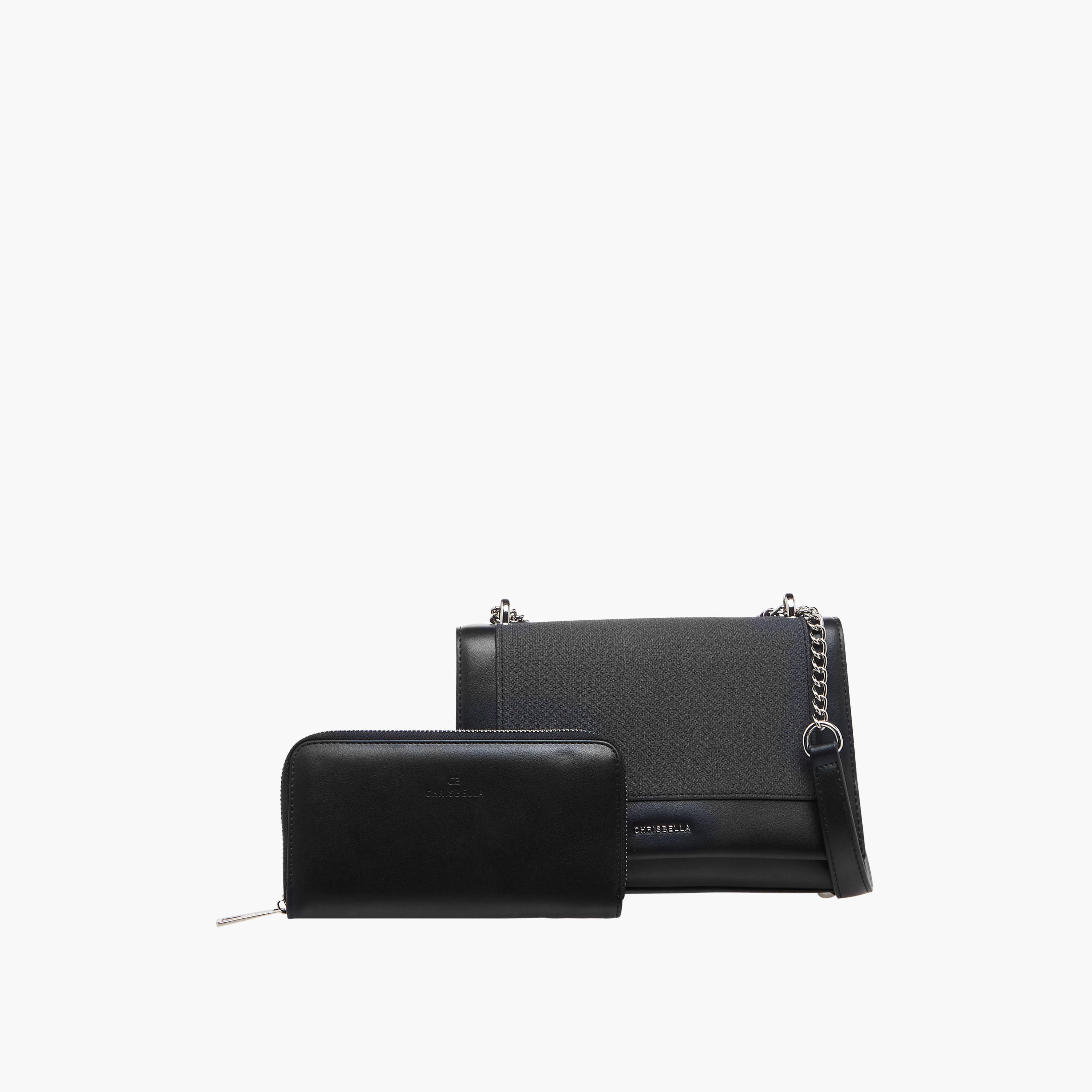 Chrisbella Textured Crossbody Bag with Wallet-women-bagsandwallets-handbags-image-1