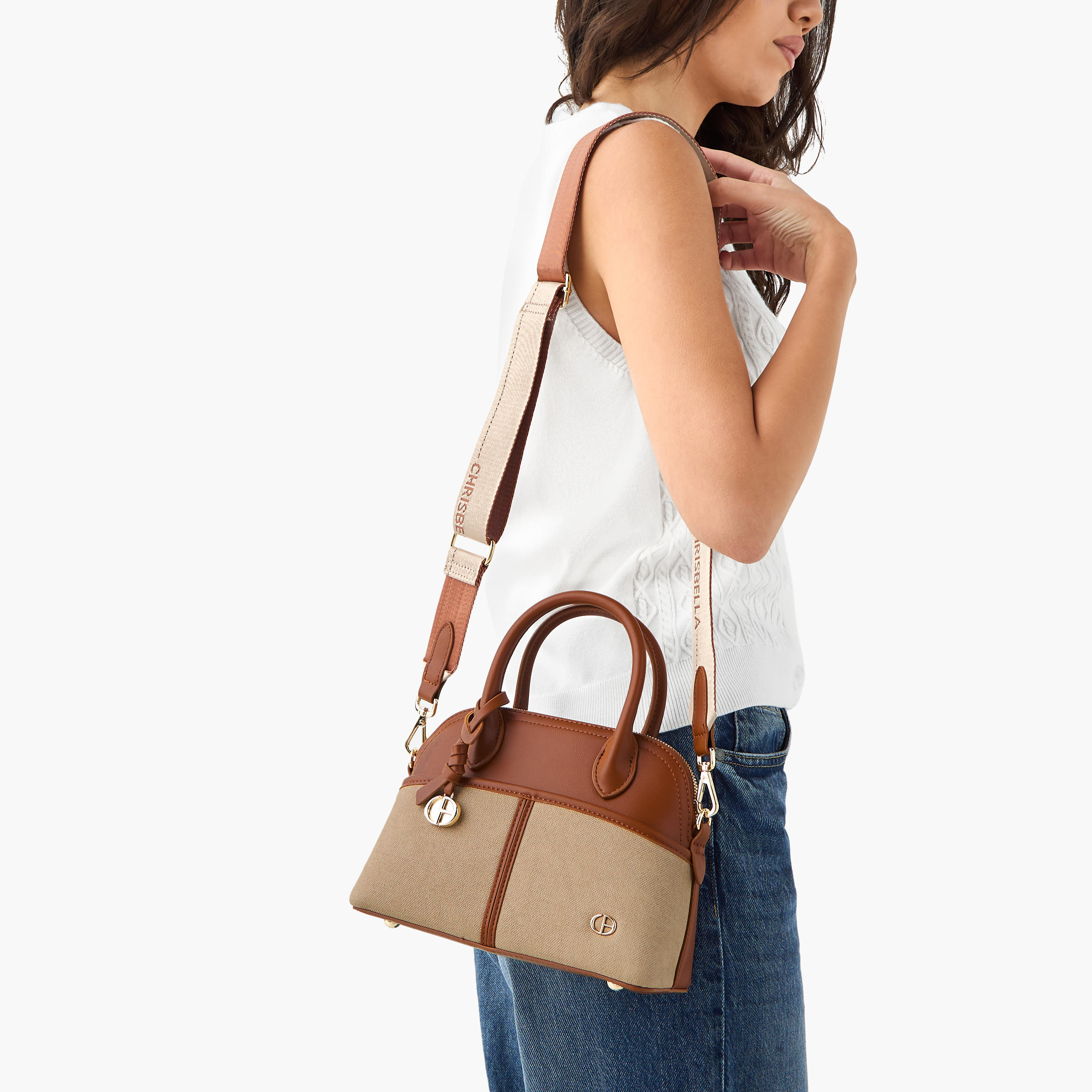 شنطة كتف بقوالب ملونة وبحزام قابل للفصل من كريسبيلا-women-bagsandwallets-handbags-image-2