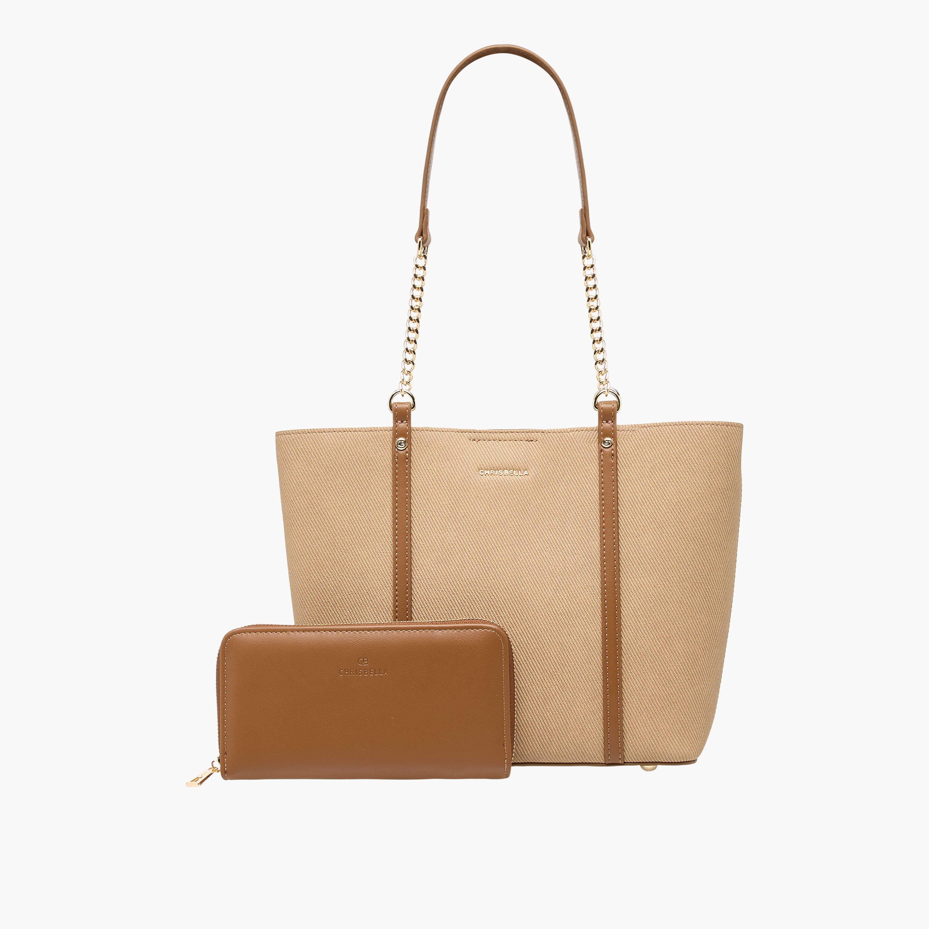 شنطة توتي بقوالب ملونة مع محفظة وحمالات سلسلة من كريسبيلا-women-bagsandwallets-handbags-image-1