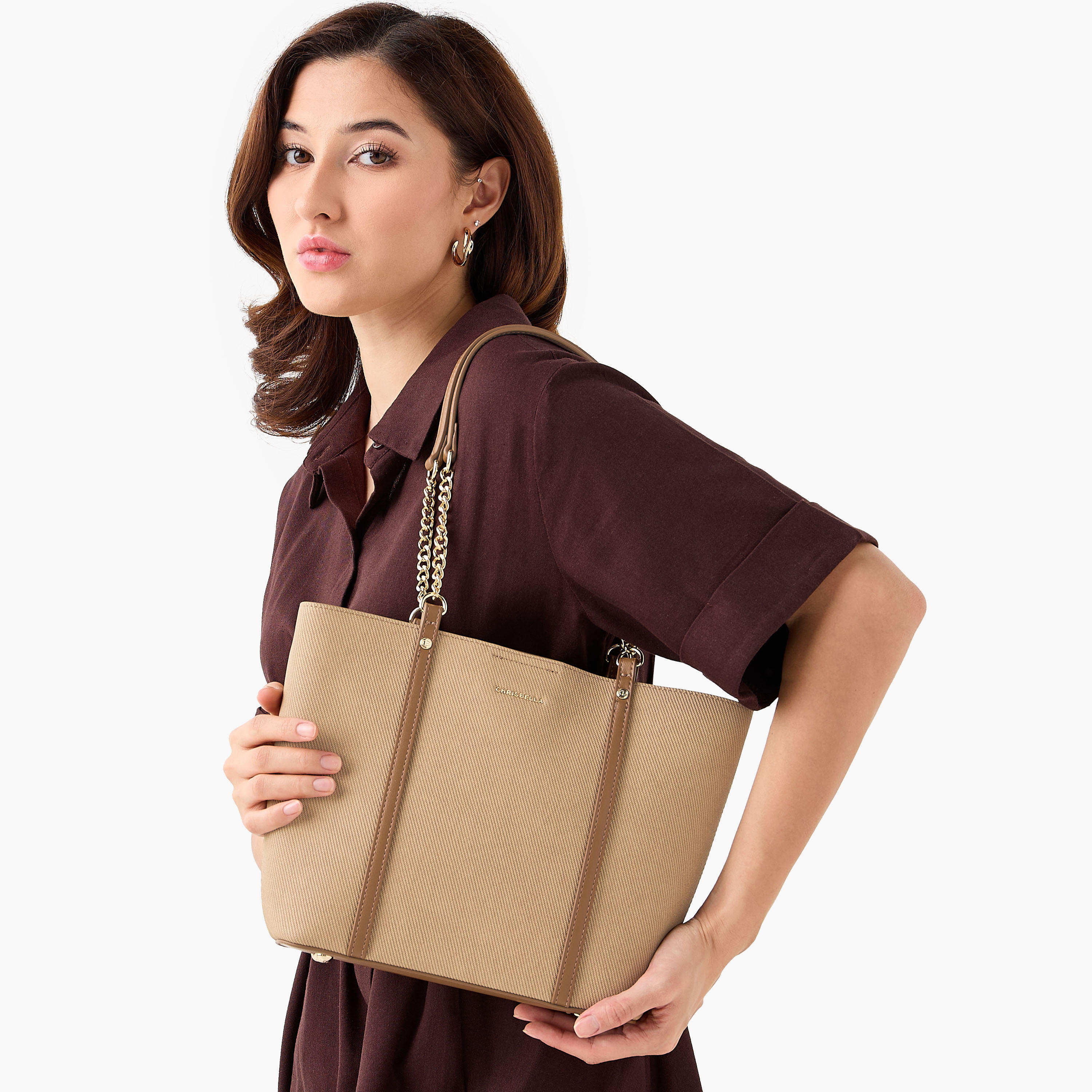 شنطة توتي بقوالب ملونة مع محفظة وحمالات سلسلة من كريسبيلا-women-bagsandwallets-handbags-image-2