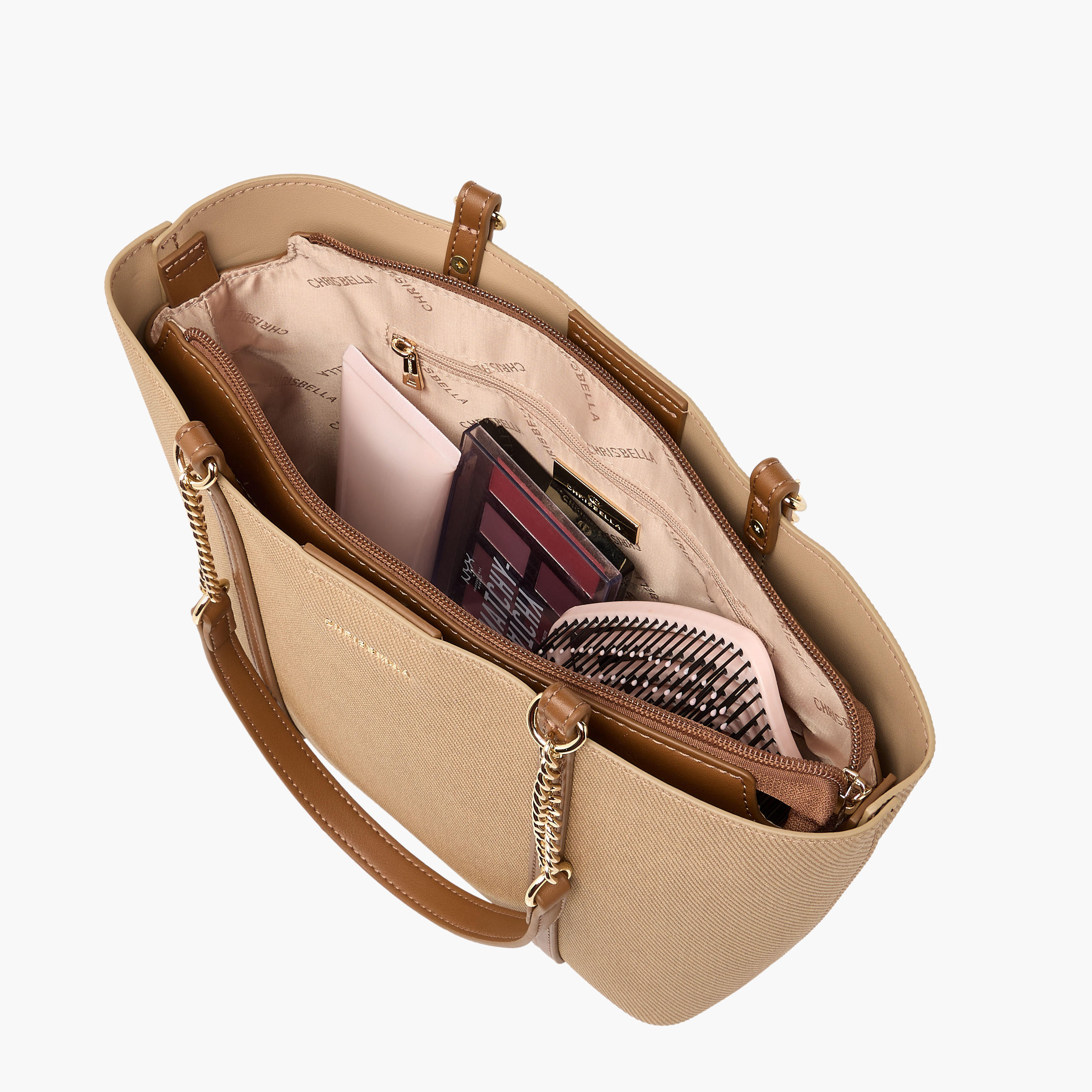 شنطة توتي بقوالب ملونة مع محفظة وحمالات سلسلة من كريسبيلا-women-bagsandwallets-handbags-image-9
