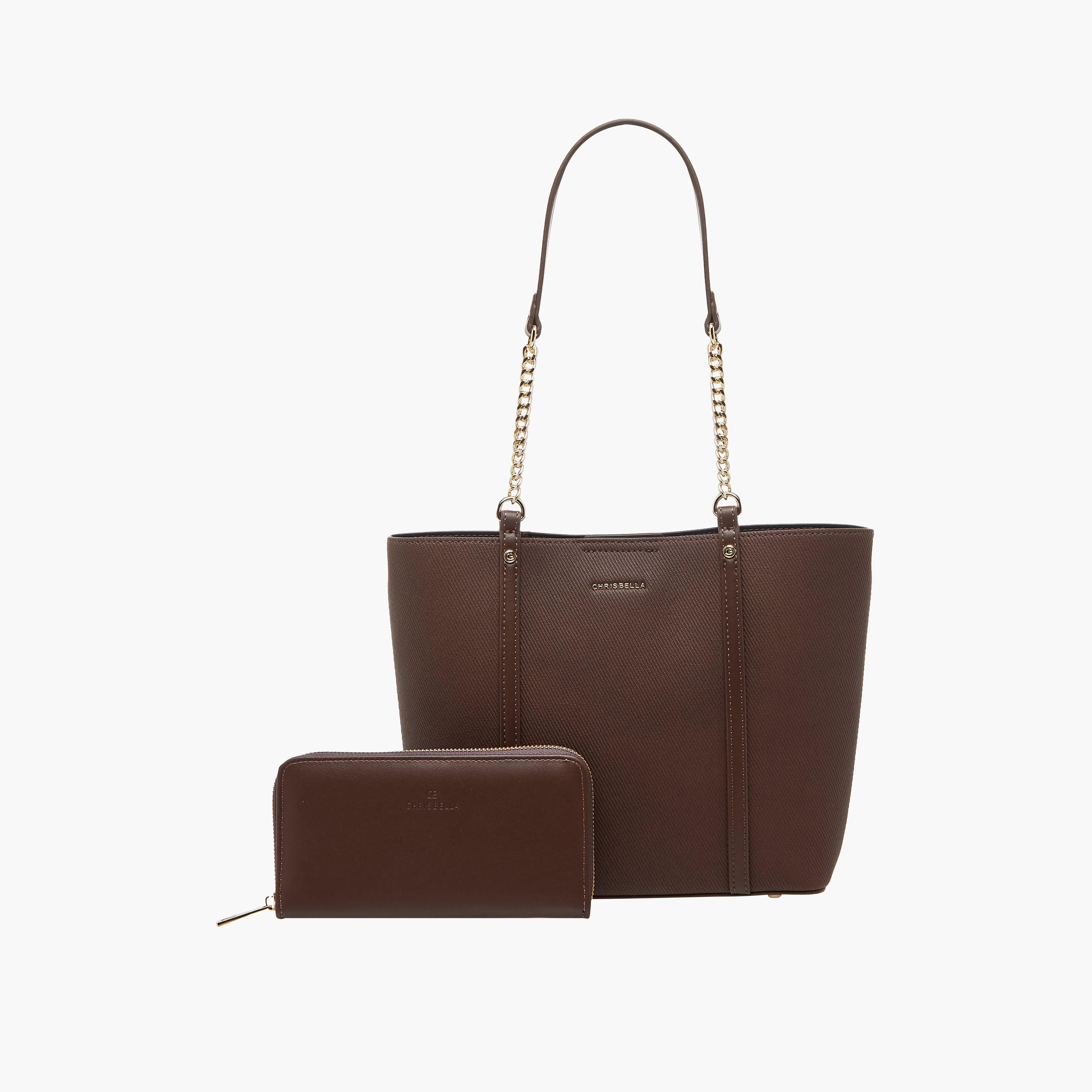 شنطة توتي بارزة الملمس مع محفظة من كريسبيلا-women-bagsandwallets-handbags-image-1