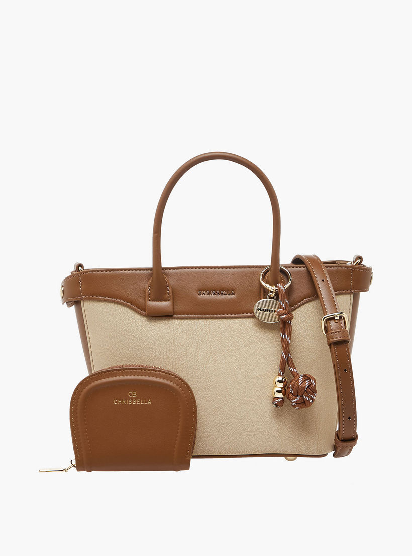 Chrisbella Colourblock Tote Bag with Wallet-women-bagsandwallets-handbags-image-1