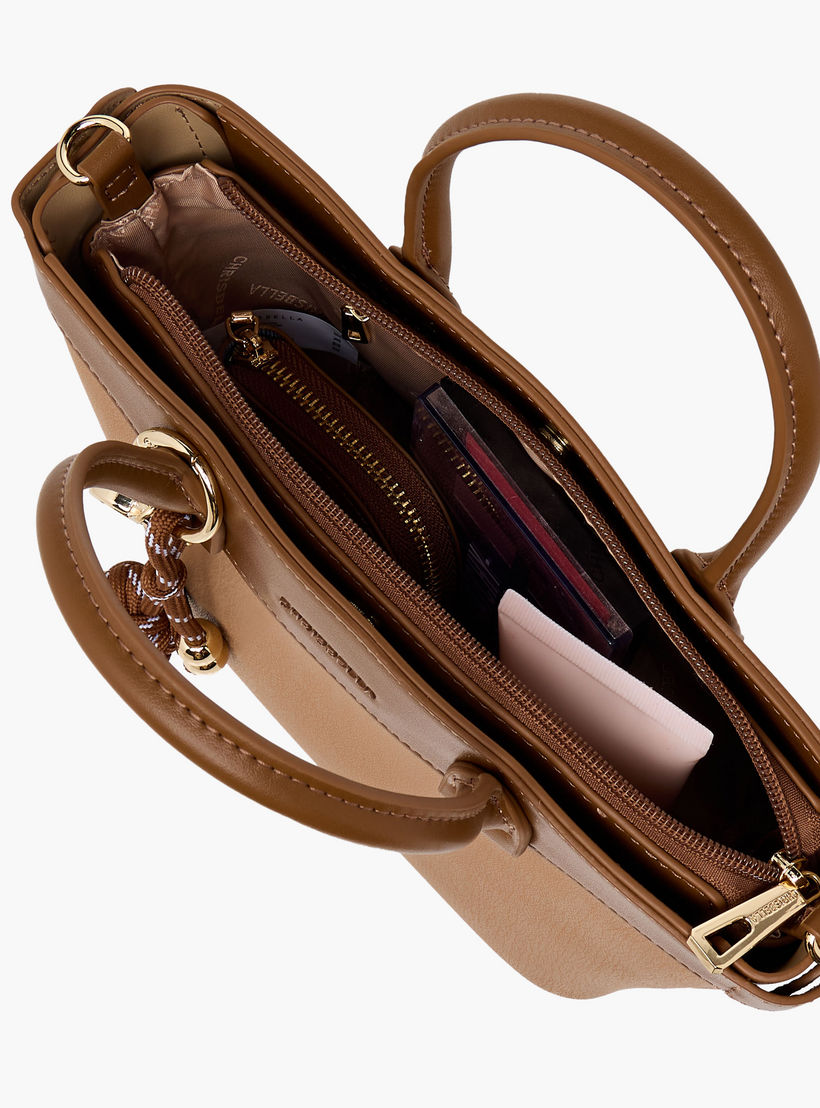 Chrisbella Textured Tote Bag with Pouch-women-bagsandwallets-handbags-image-10