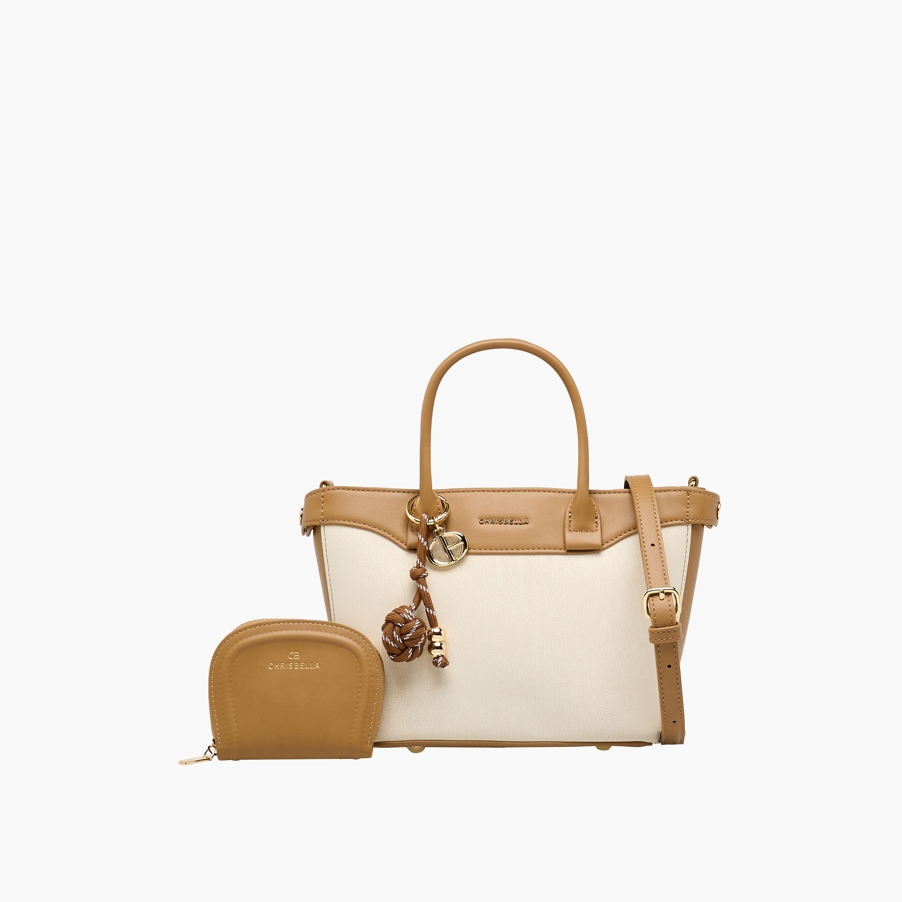شنطة توت بقوالب ملونة وحزام قابل للفصل مع شنطة صغيرة من كريسبيلا-women-bagsandwallets-handbags-image-1