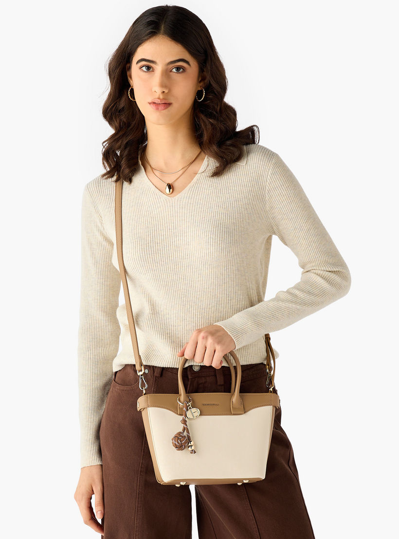 شنطة توت بقوالب ملونة وحزام قابل للفصل مع شنطة صغيرة من كريسبيلا-women-bagsandwallets-handbags-image-9