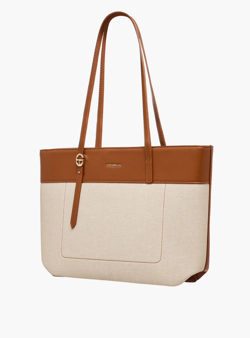 Chrisbella Colourblock Tote Bag with Pouch-women-bagsandwallets-handbags-image-5