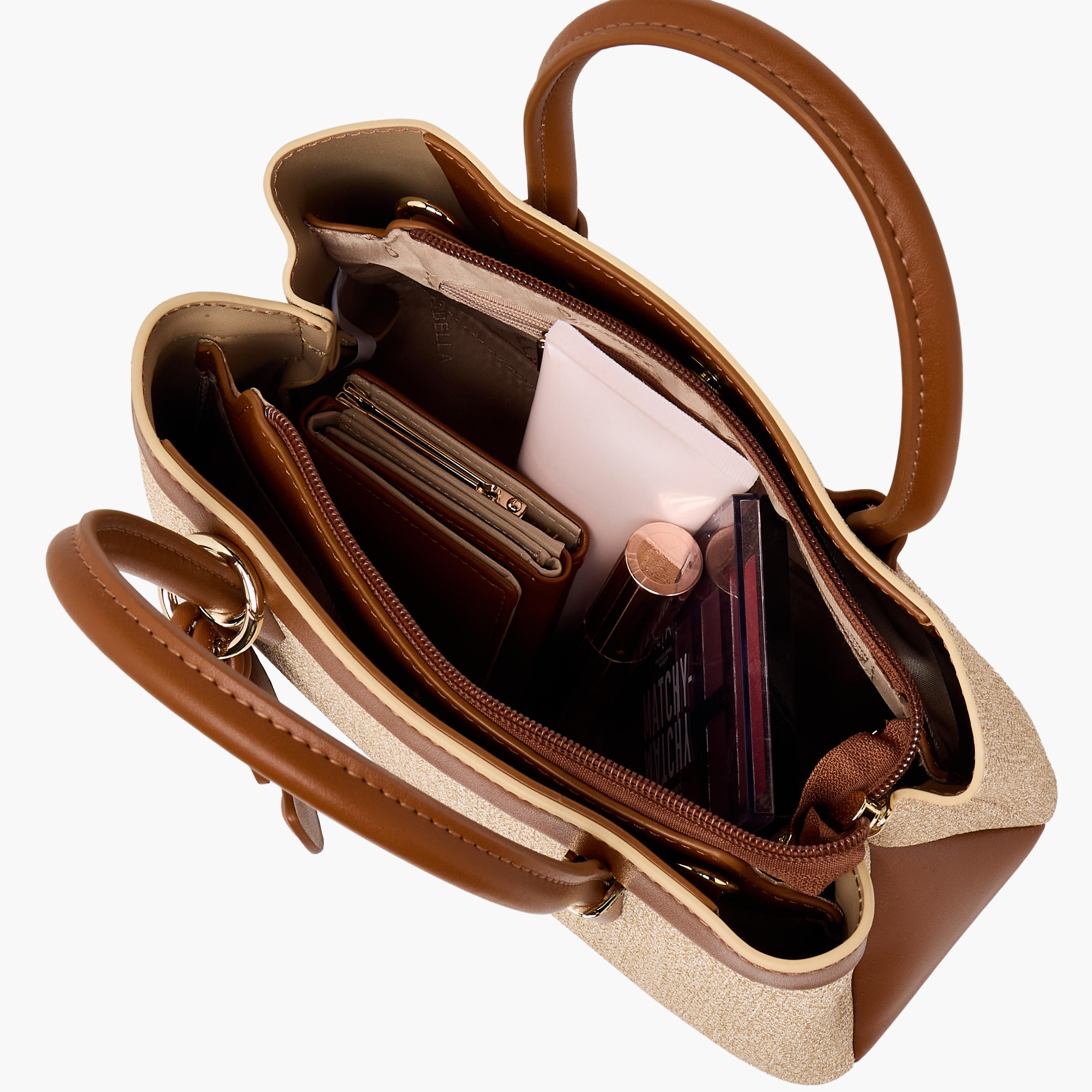 Chrisbella Textured Tote Bag with Wallet-women-bagsandwallets-handbags-image-10