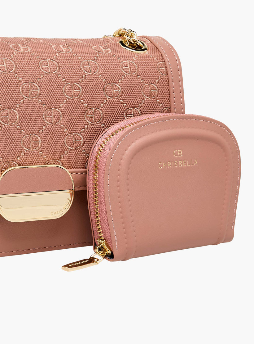 Chrisbella Textured Crossbody Bag with Pouch-women-bagsandwallets-handbags-image-6