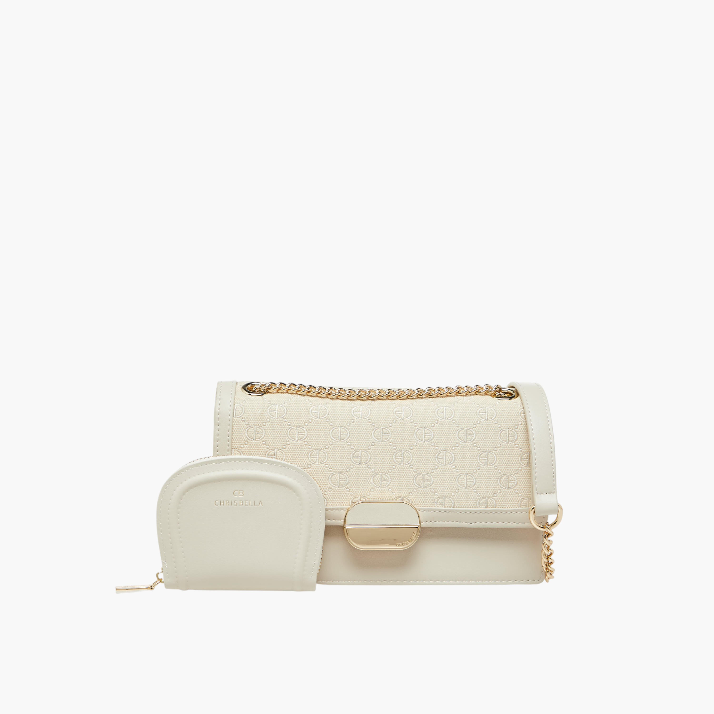 Chrisbella Textured Crossbody Bag with Pouch-women-bagsandwallets-handbags-image-1