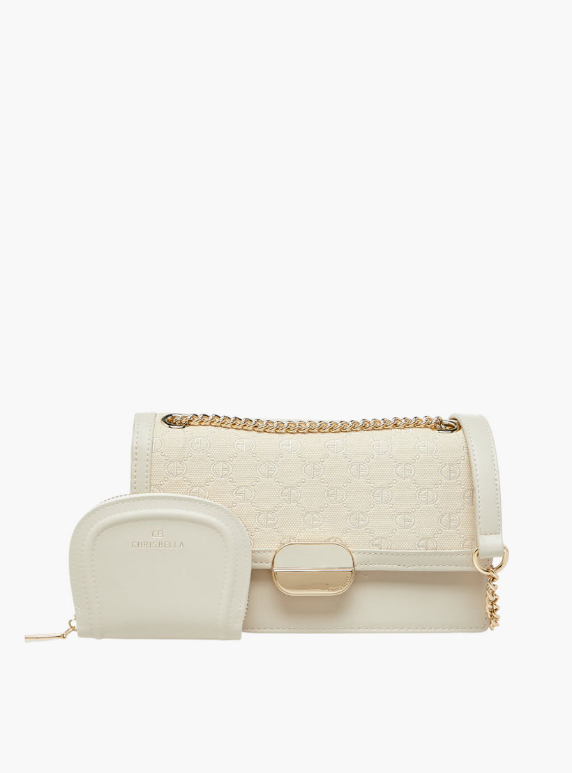 Chrisbella Textured Crossbody Bag with Pouch-women-bagsandwallets-handbags-image-1