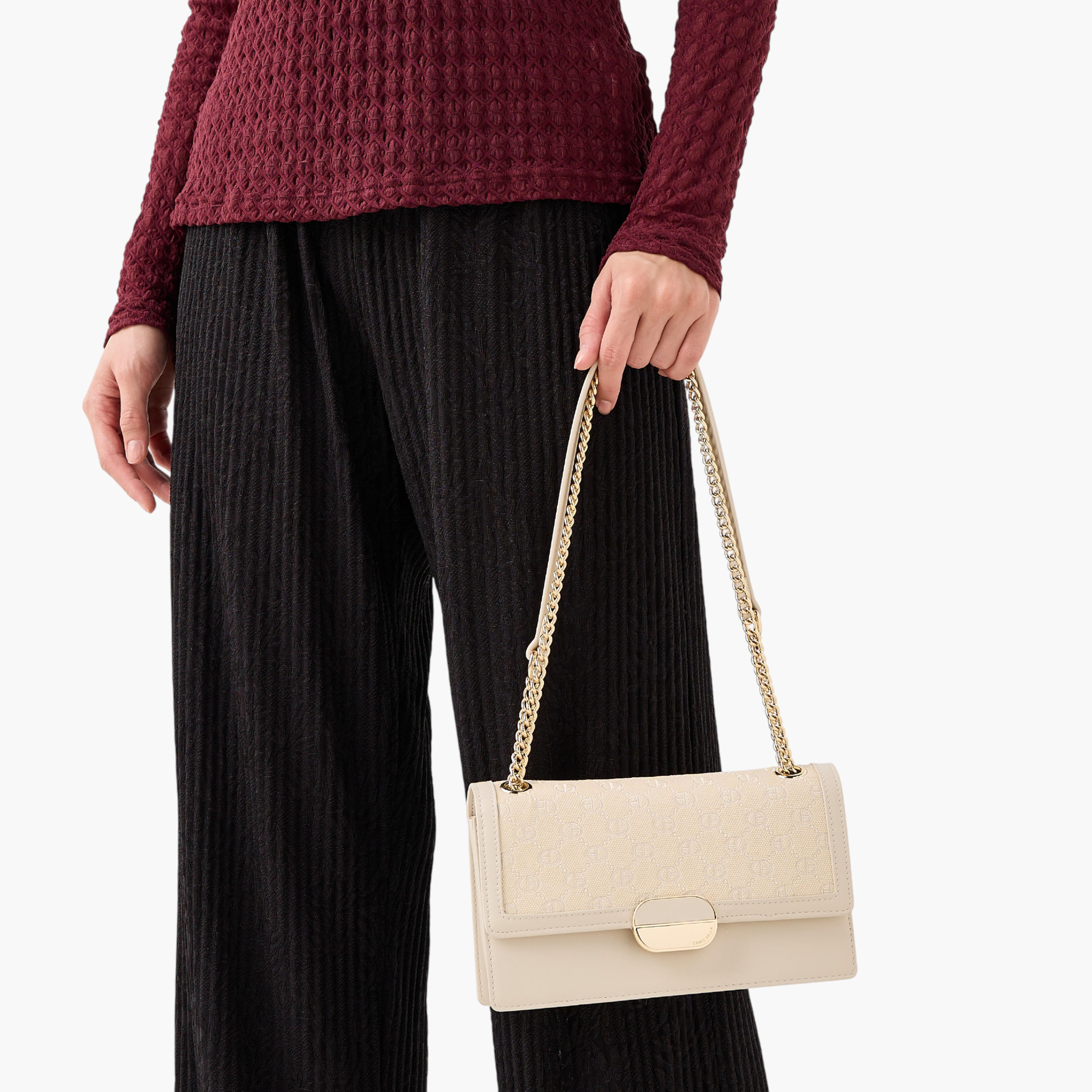 Chrisbella Textured Crossbody Bag with Pouch-women-bagsandwallets-handbags-image-2