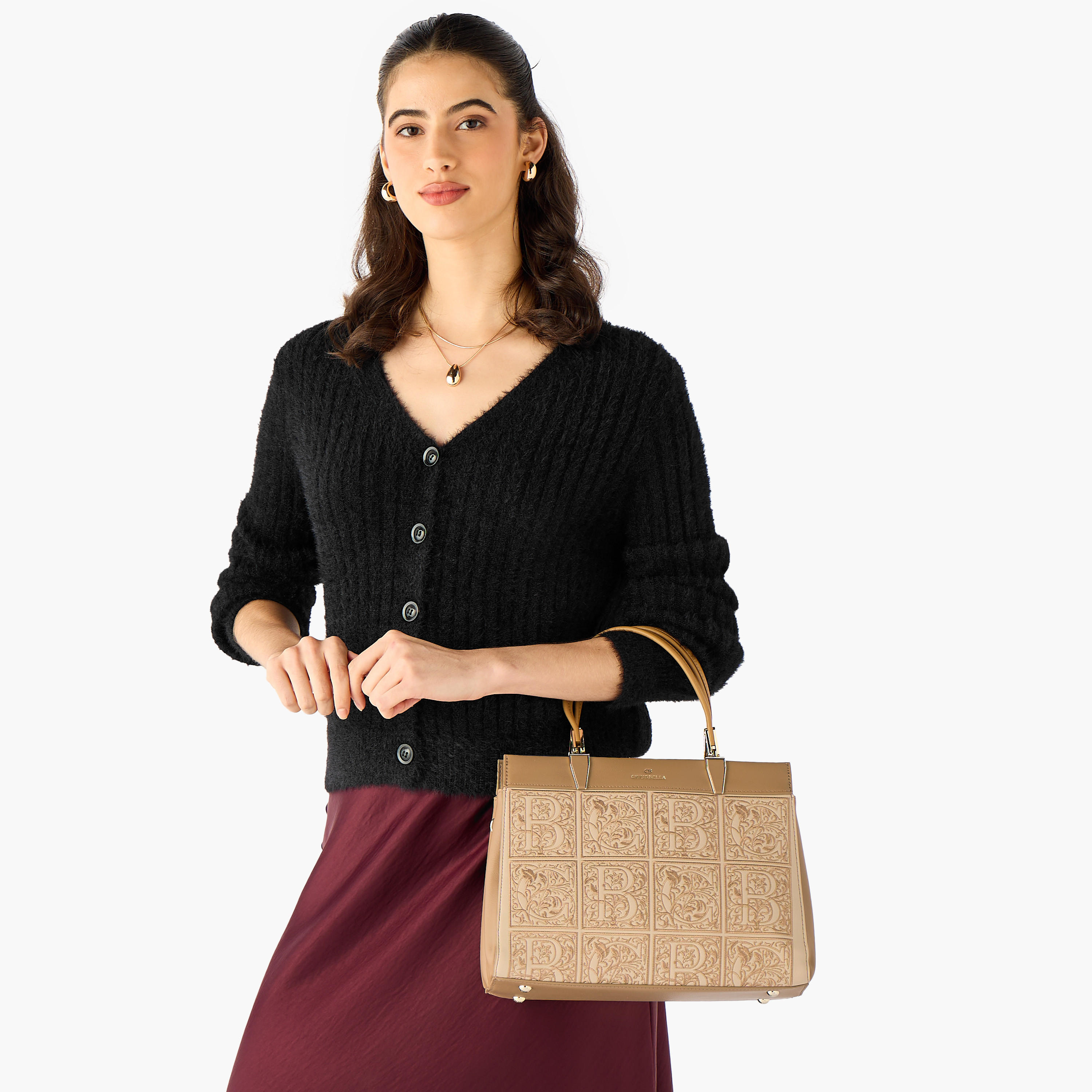 Chrisbella Textured Tote Bag with Wallet-women-bagsandwallets-handbags-image-2