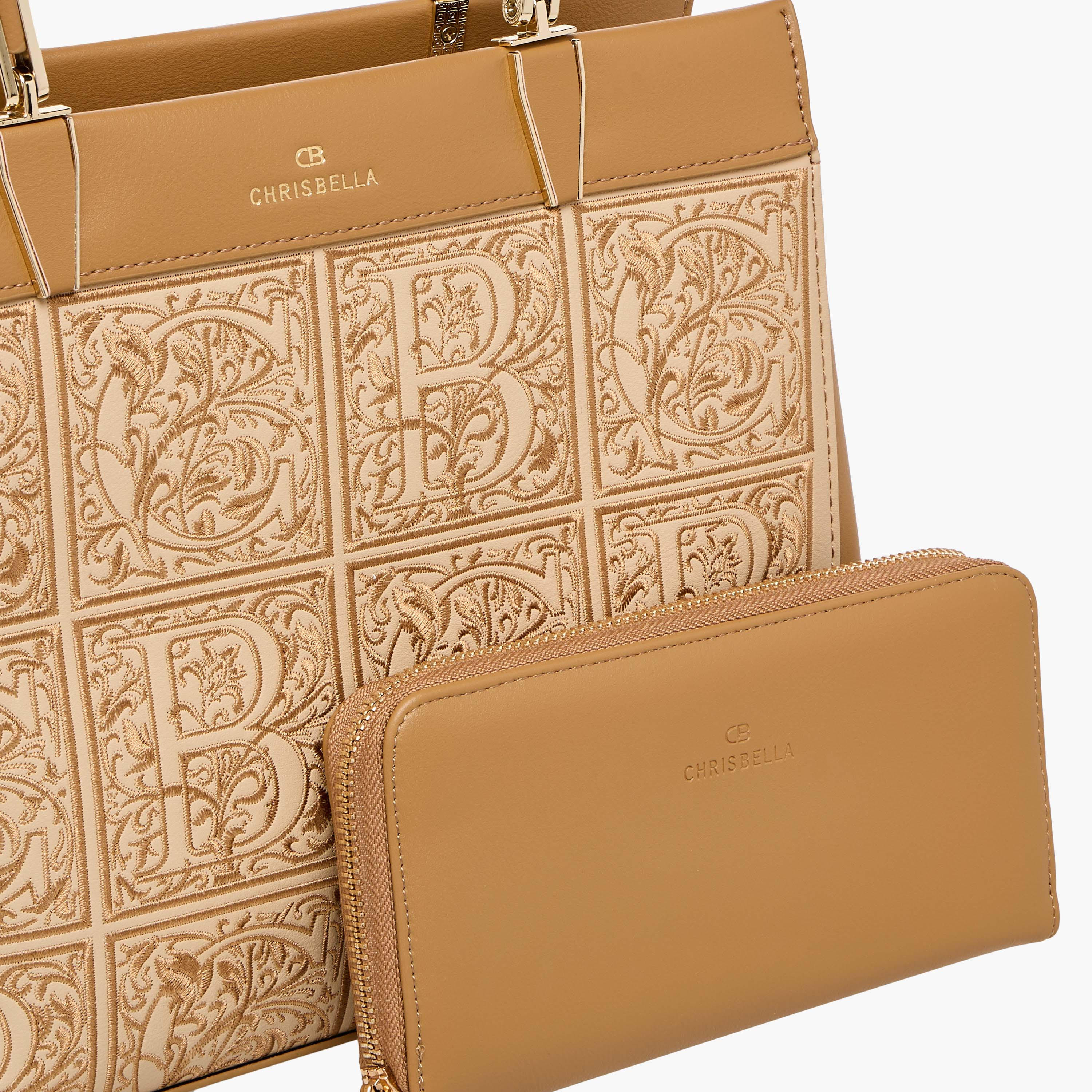 Chrisbella Textured Tote Bag with Wallet-women-bagsandwallets-handbags-image-6