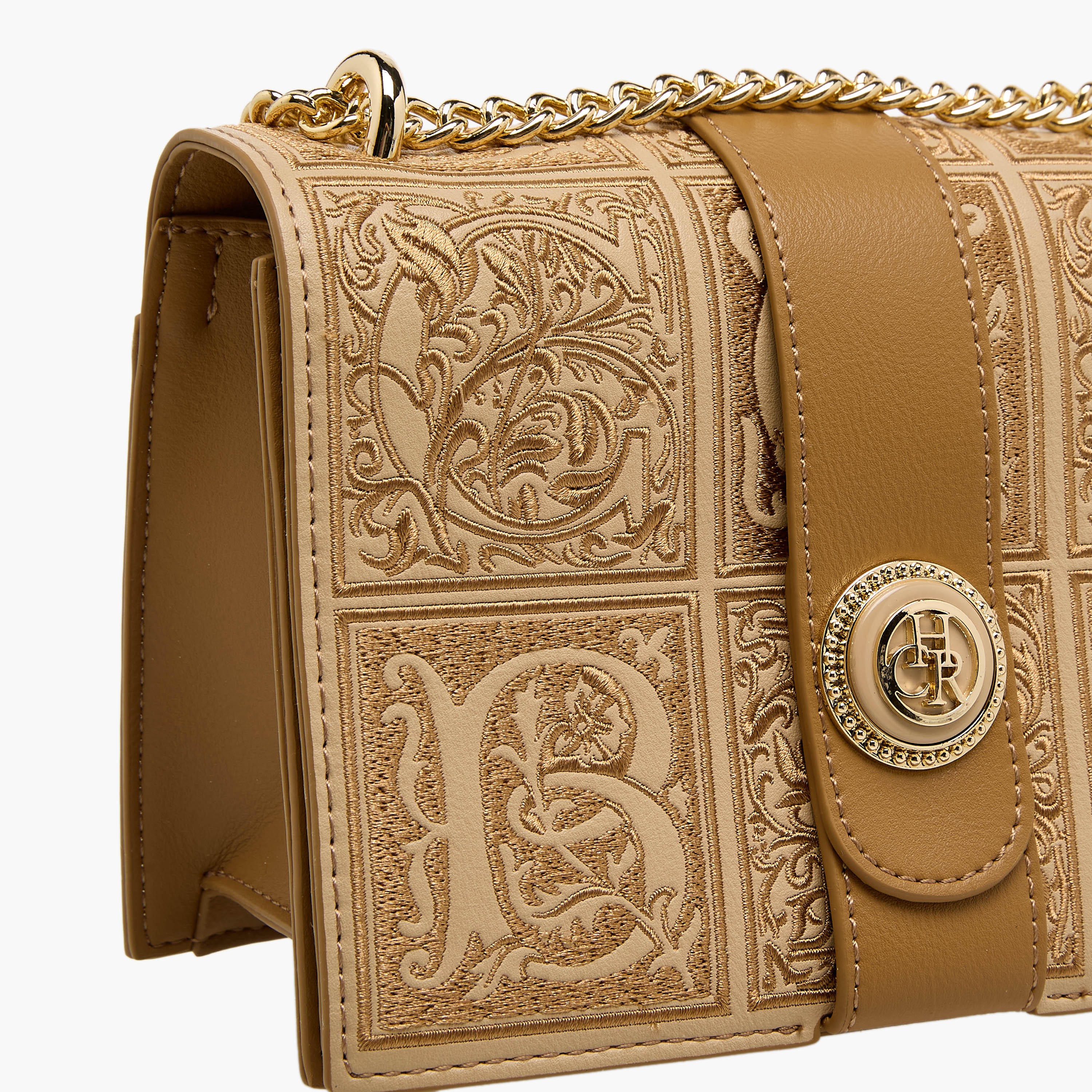 Chrisbella Embroidered Crossbody Bag with Chain Strap-women-bagsandwallets-handbags-image-5