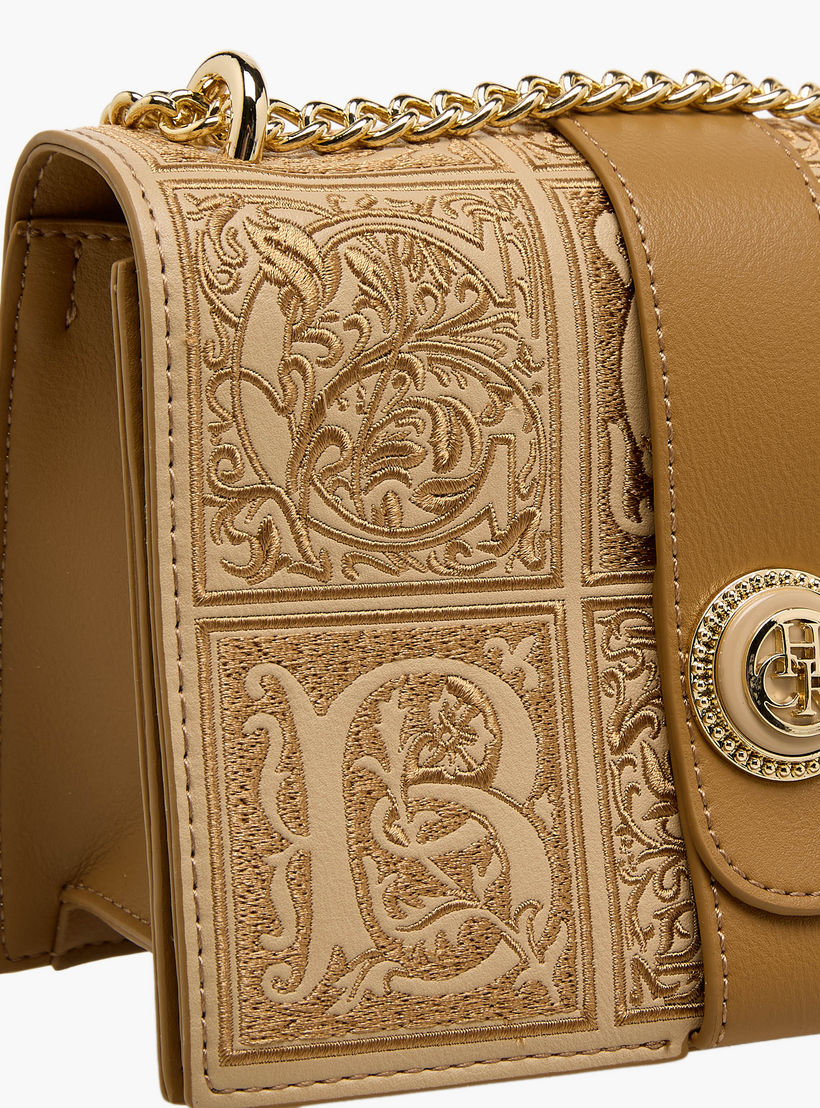 Chrisbella Embroidered Crossbody Bag with Chain Strap-women-bagsandwallets-handbags-image-5