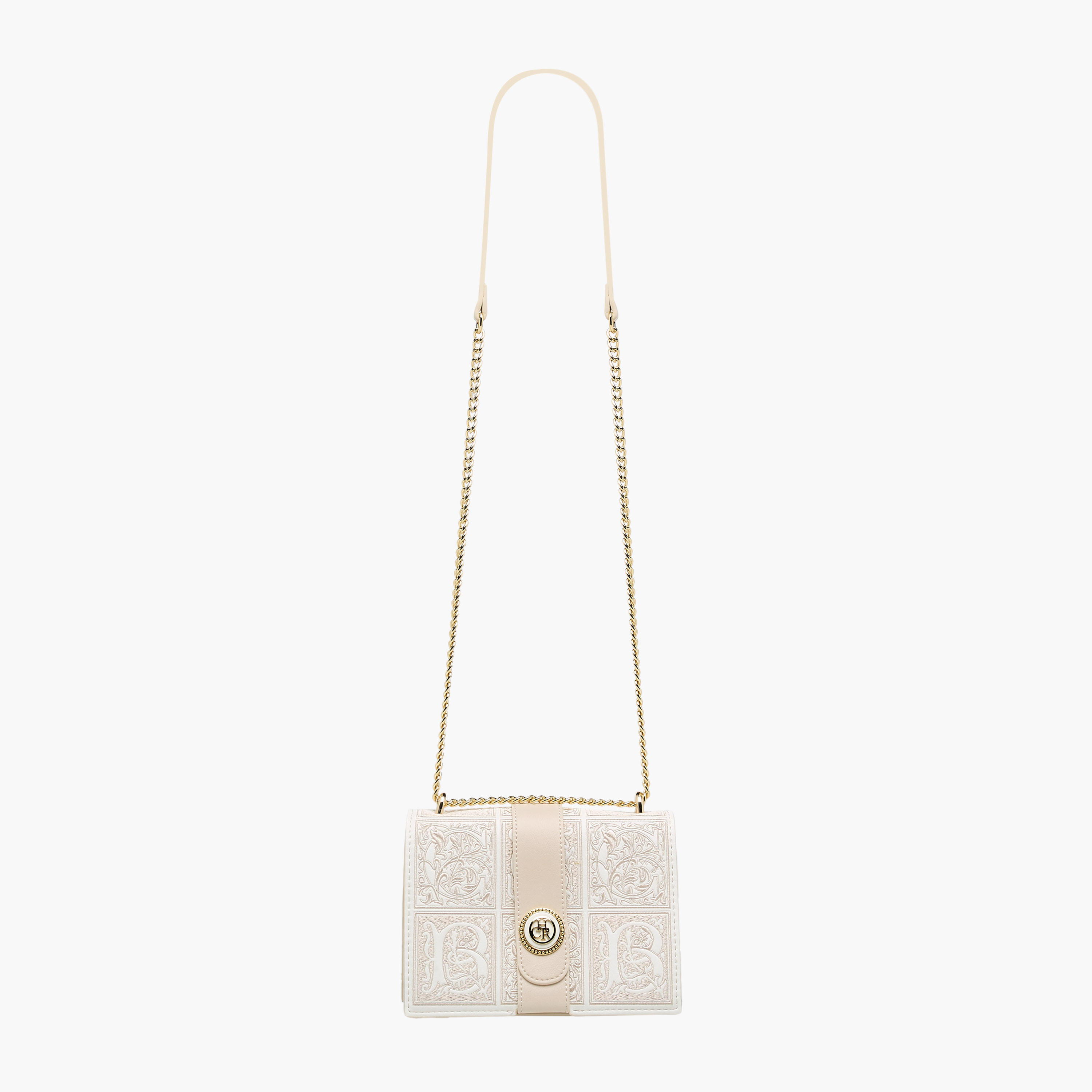 Chrisbella Textured Crossbody Bag with Chain Strap-women-bagsandwallets-handbags-image-3