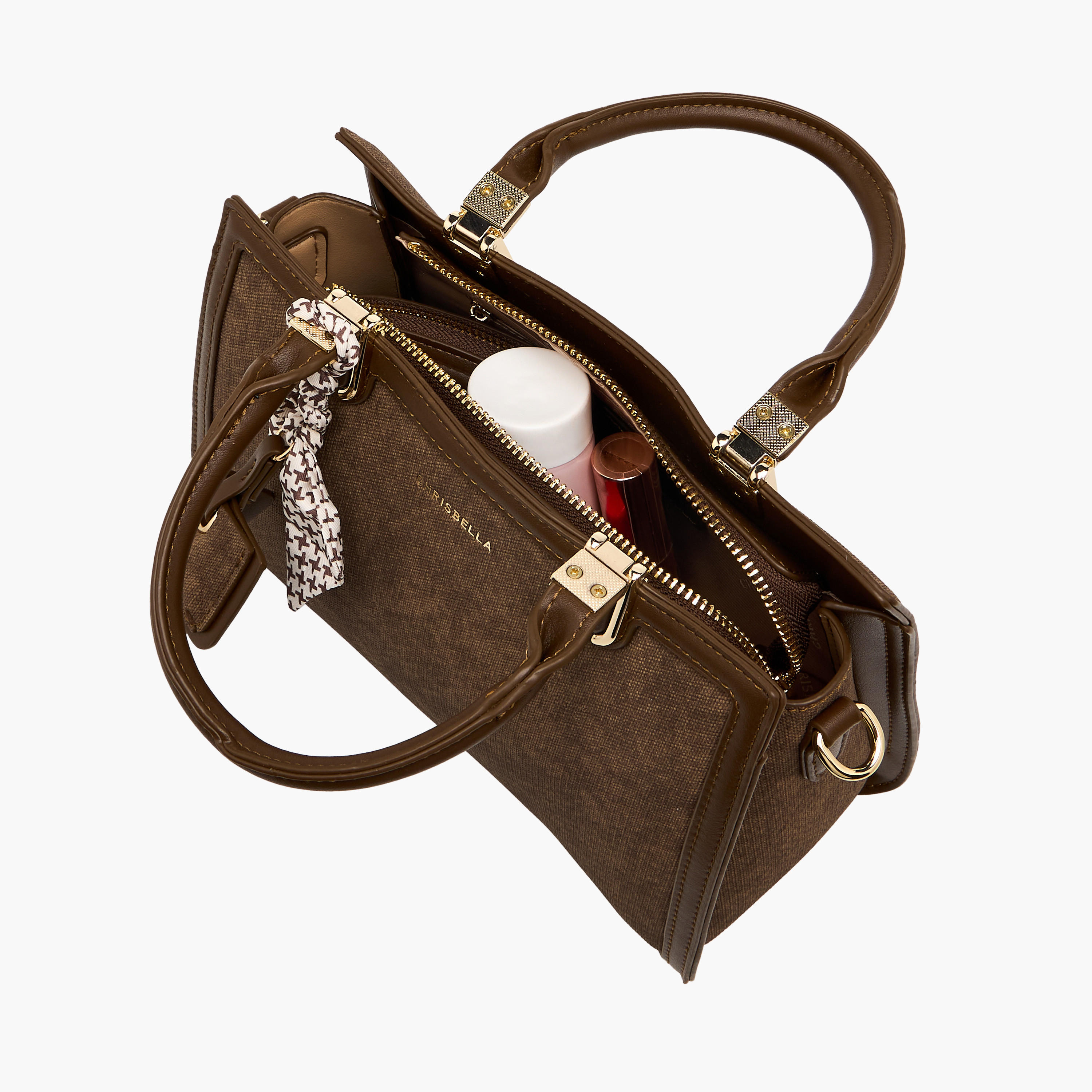 Chrisbella Scarf Accent Tote Bag with Pouch-women-bagsandwallets-handbags-image-10