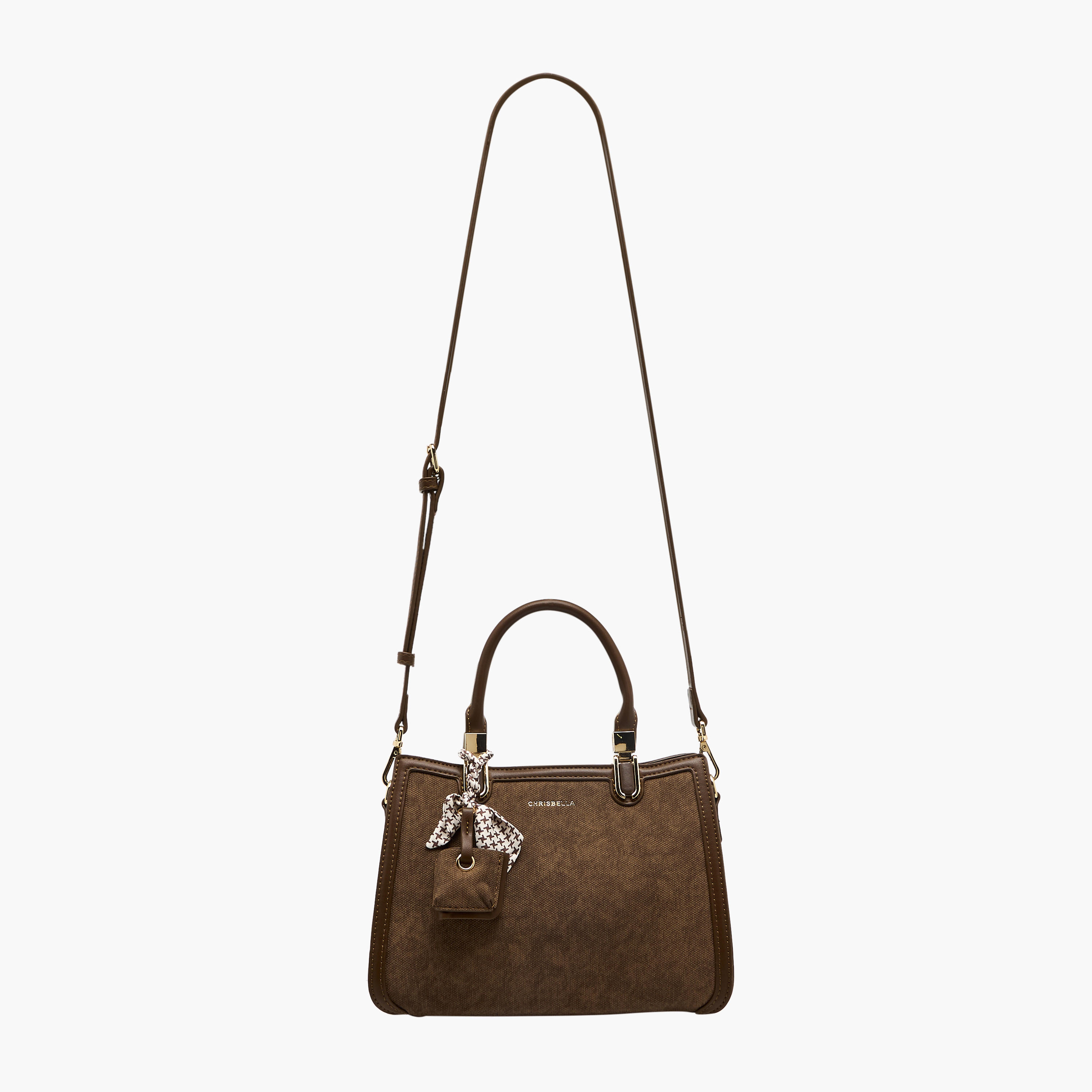 Chrisbella Scarf Accent Tote Bag with Pouch-women-bagsandwallets-handbags-image-3