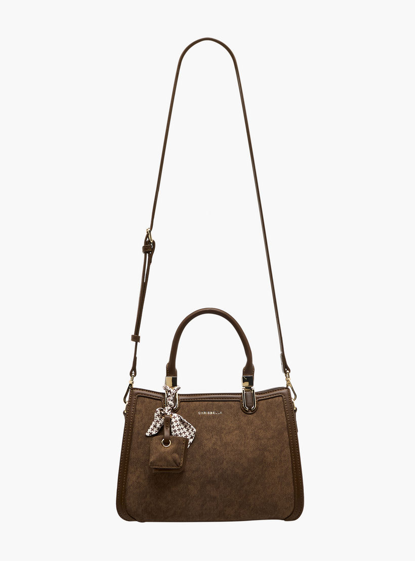 Chrisbella Scarf Accent Tote Bag with Pouch-women-bagsandwallets-handbags-image-3