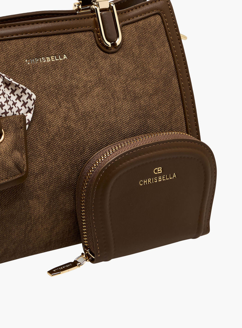Chrisbella Scarf Accent Tote Bag with Pouch-women-bagsandwallets-handbags-image-7