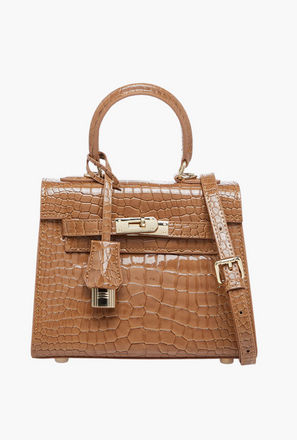 Chrisbella Textured Tote Bag with Detachable Strap-women-image-1